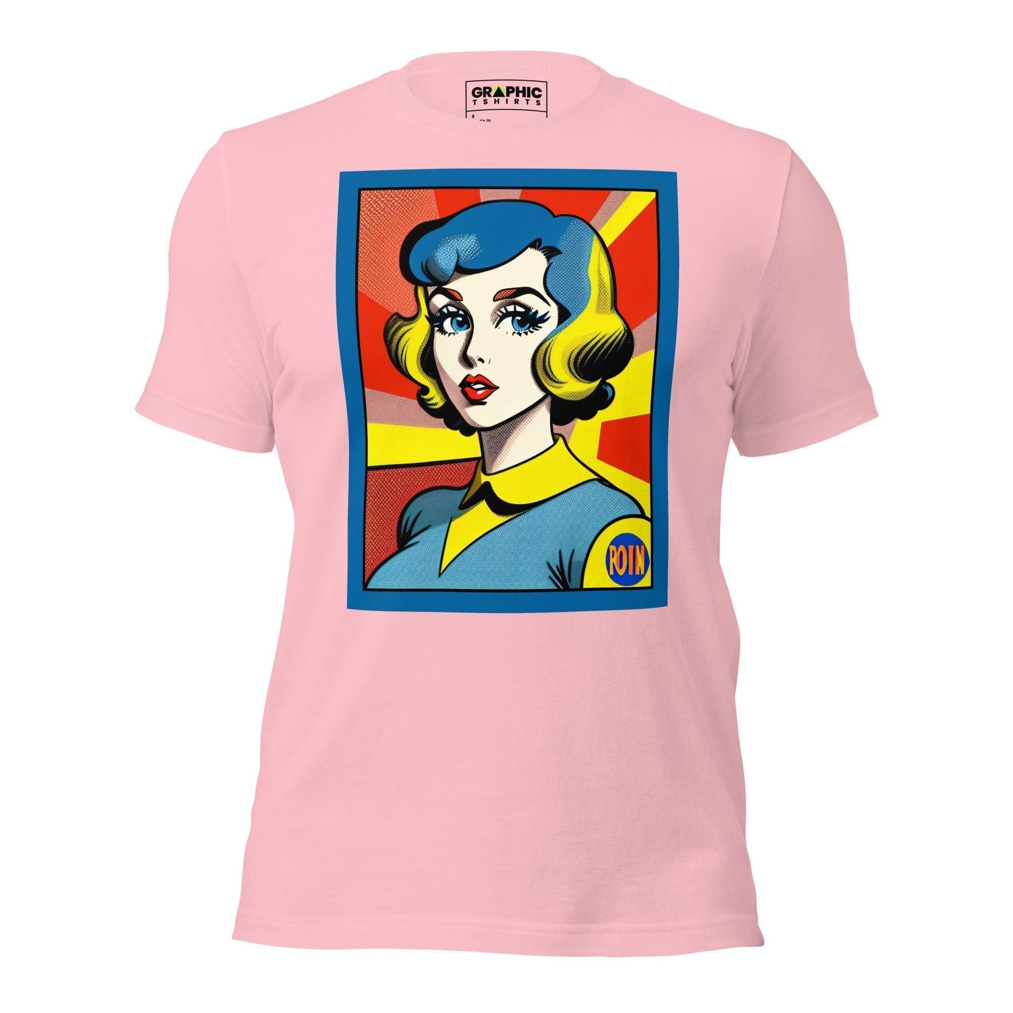 GRAPHIC T-SHIRTS T-Shirt Pink / S Unisex Crew Neck T-Shirt - Vintage American Comic Series v.13