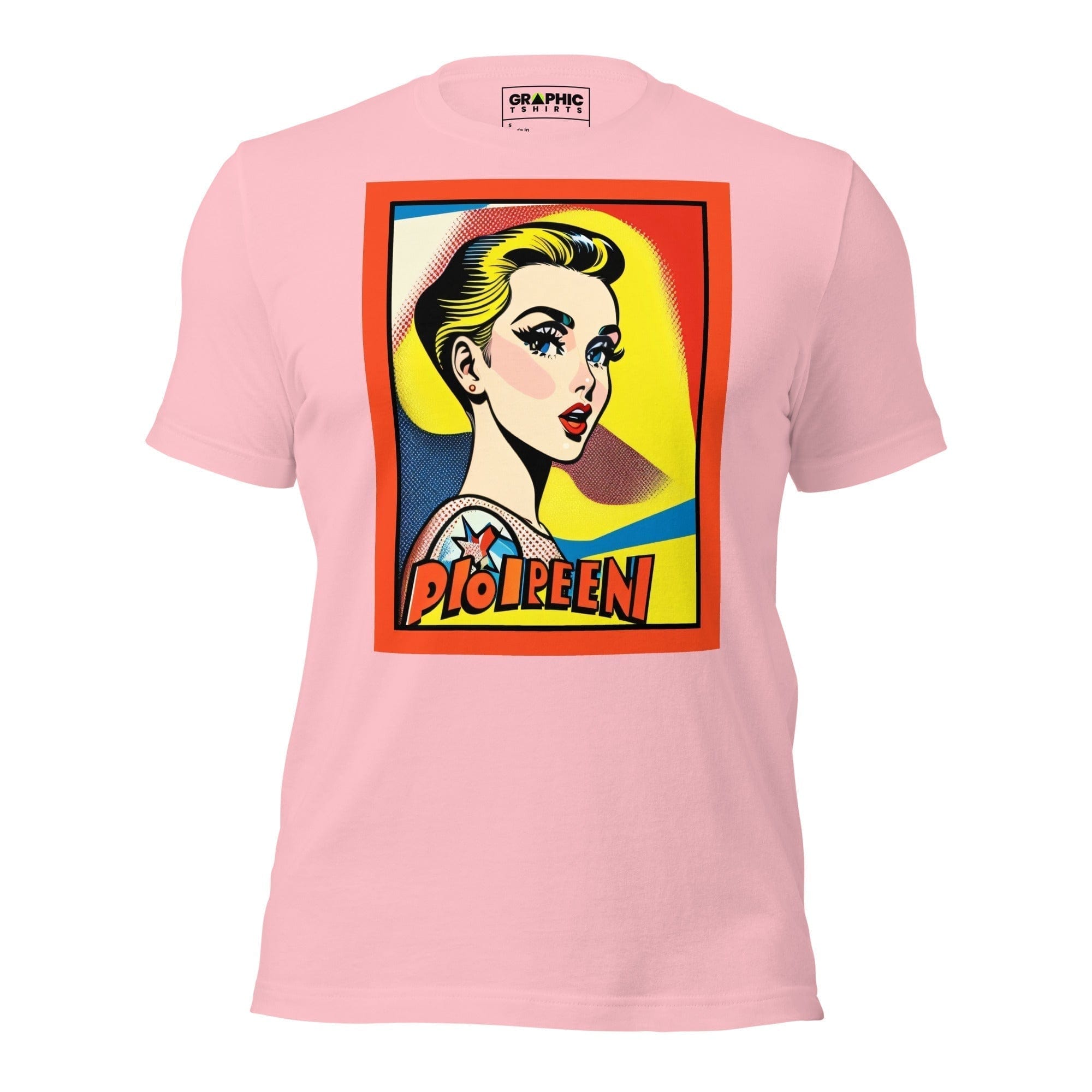 GRAPHIC T-SHIRTS T-Shirt Pink / S Unisex Crew Neck T-Shirt - Vintage American Comic Series v.18