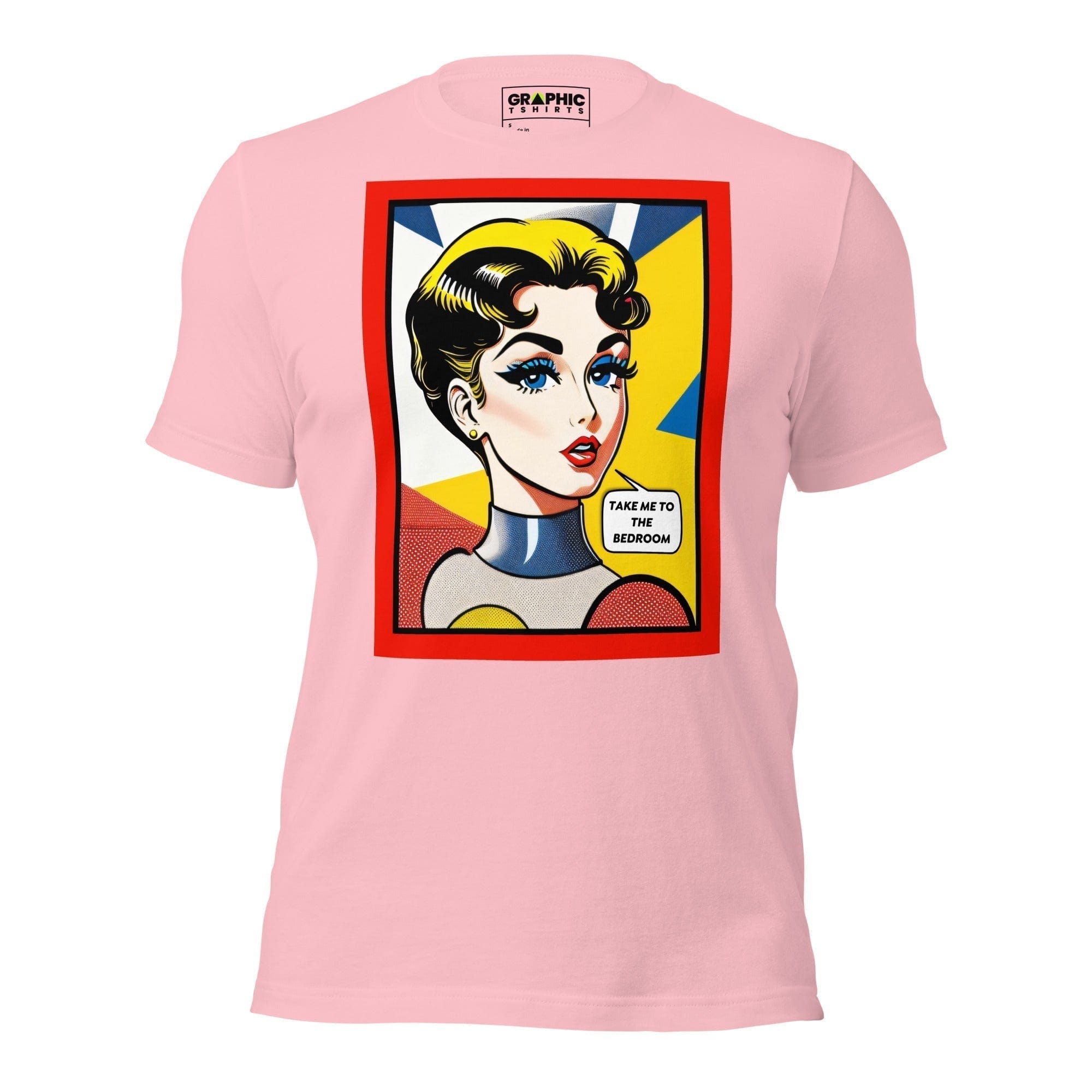 GRAPHIC T-SHIRTS T-Shirt Pink / S Unisex Crew Neck T-Shirt - Vintage American Comic Series v.31