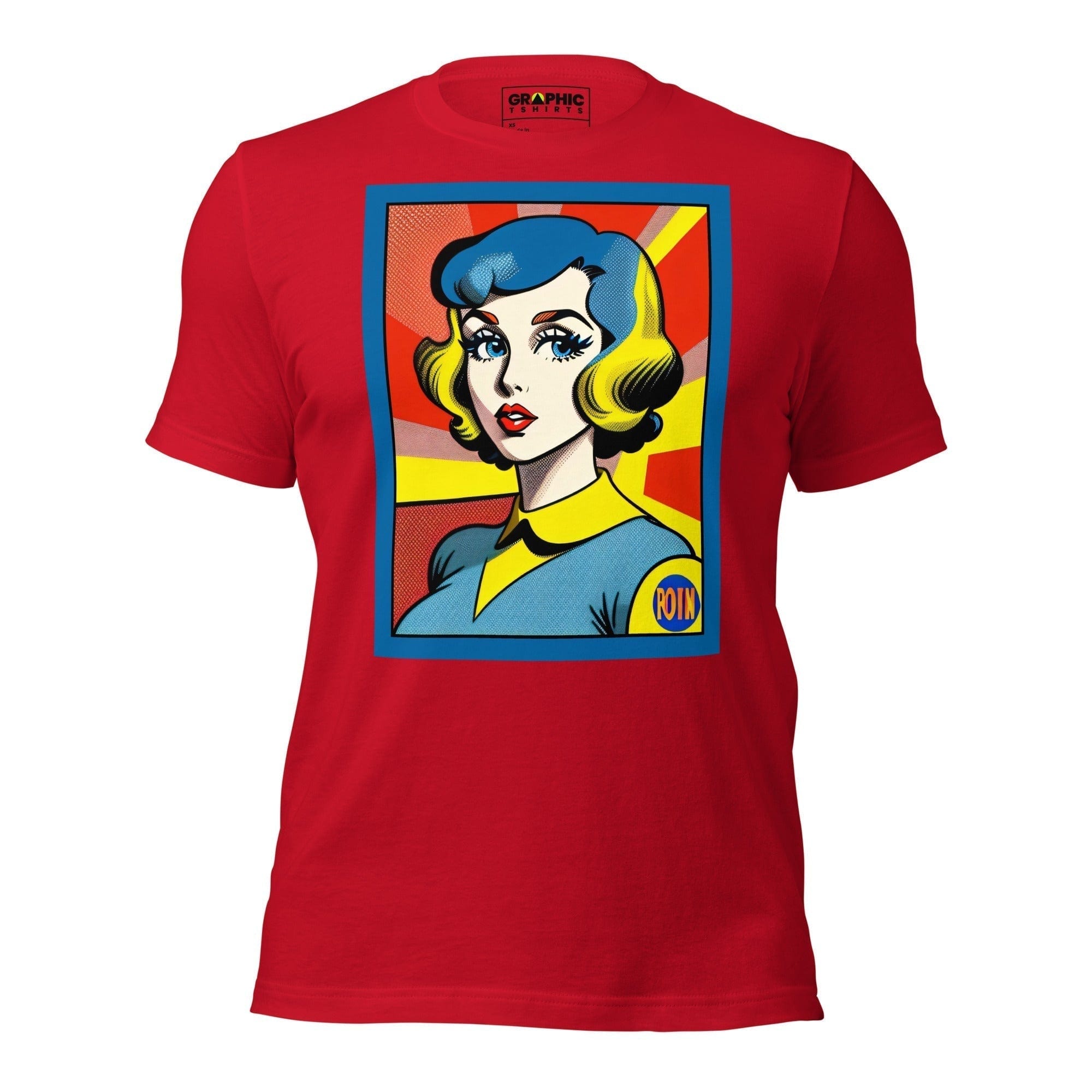 GRAPHIC T-SHIRTS T-Shirt Red / XS Unisex Crew Neck T-Shirt - Vintage American Comic Series v.13