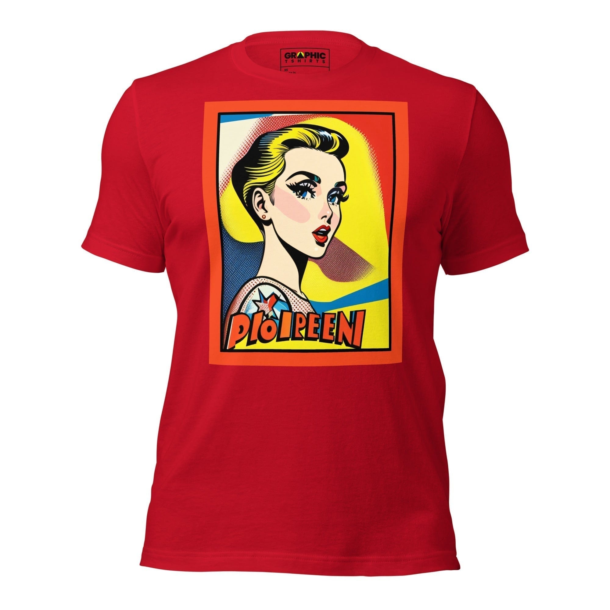 GRAPHIC T-SHIRTS T-Shirt Red / XS Unisex Crew Neck T-Shirt - Vintage American Comic Series v.18