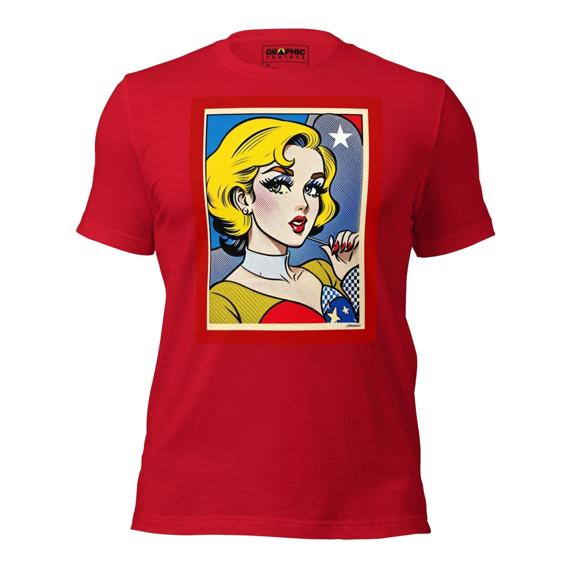 GRAPHIC T-SHIRTS T-Shirt Red / XS Unisex Crew Neck T-Shirt - Vintage American Comic Series v.21