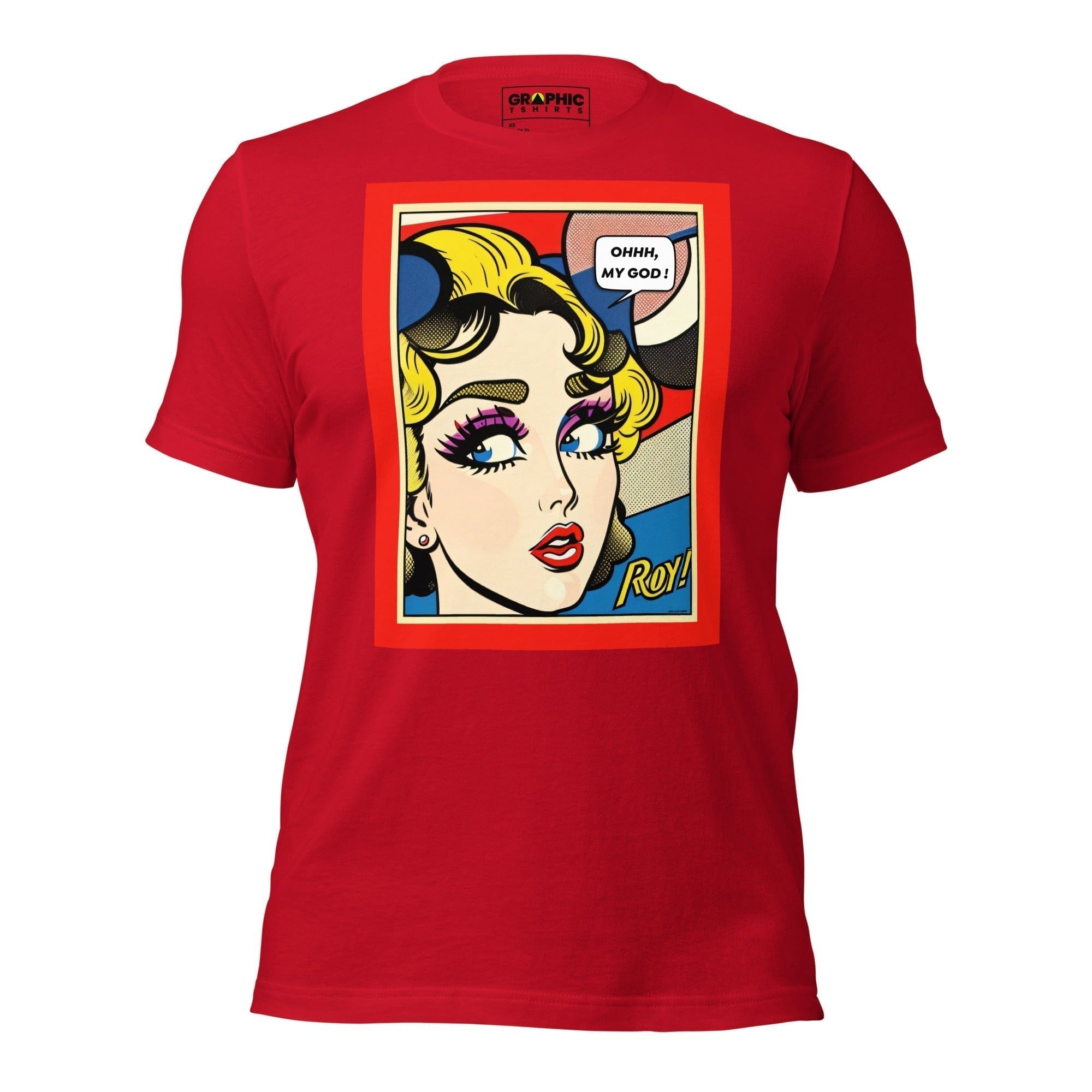 GRAPHIC T-SHIRTS T-Shirt Red / XS Unisex Crew Neck T-Shirt - Vintage American Comic Series v.38