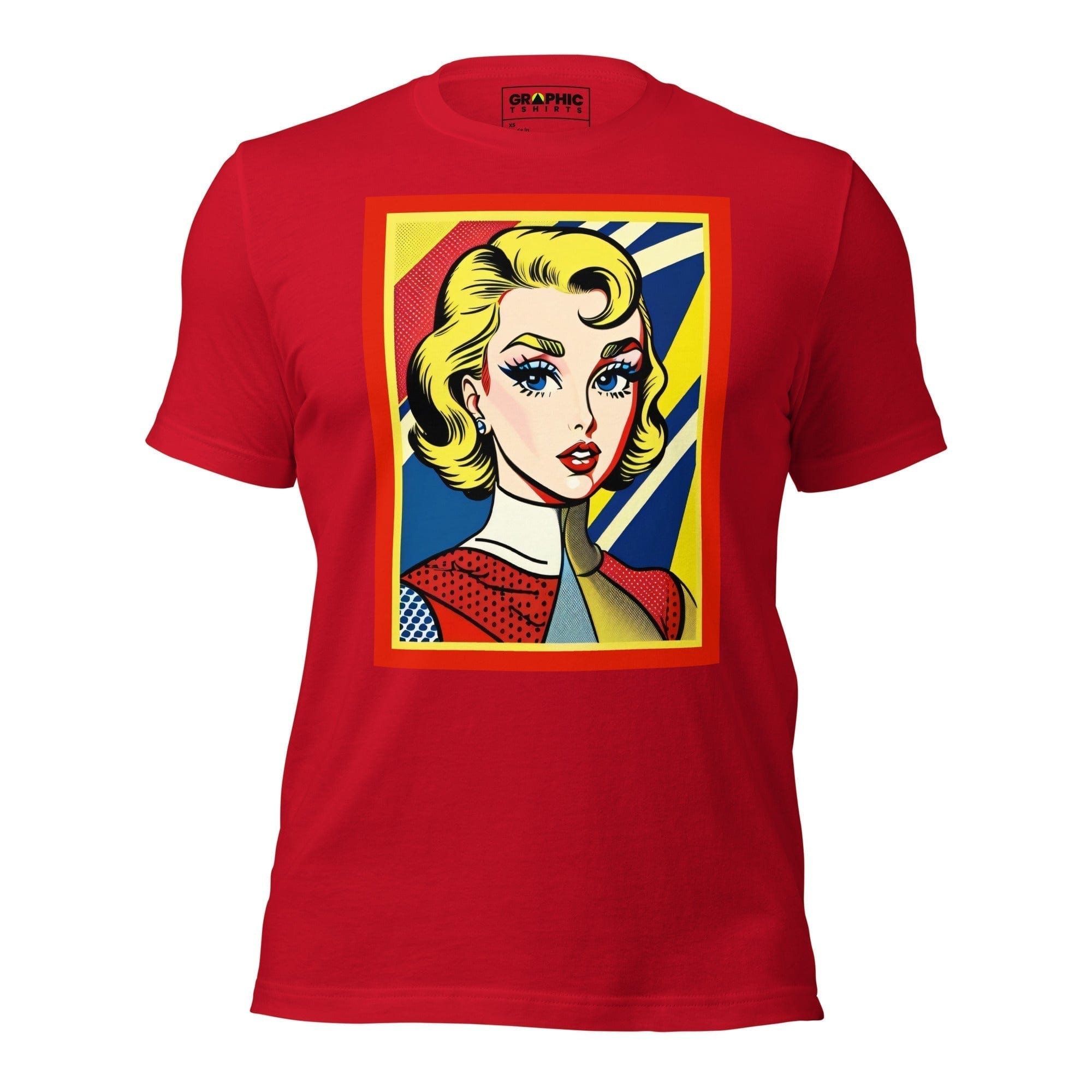 GRAPHIC T-SHIRTS T-Shirt Red / XS Unisex Crew Neck T-Shirt - Vintage American Comic Series v.4