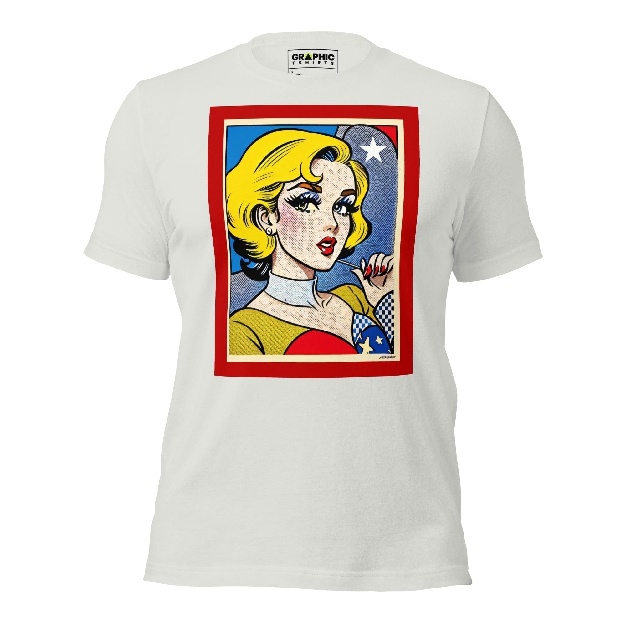 GRAPHIC T-SHIRTS T-Shirt Silver / S Unisex Crew Neck T-Shirt - Vintage American Comic Series v.21