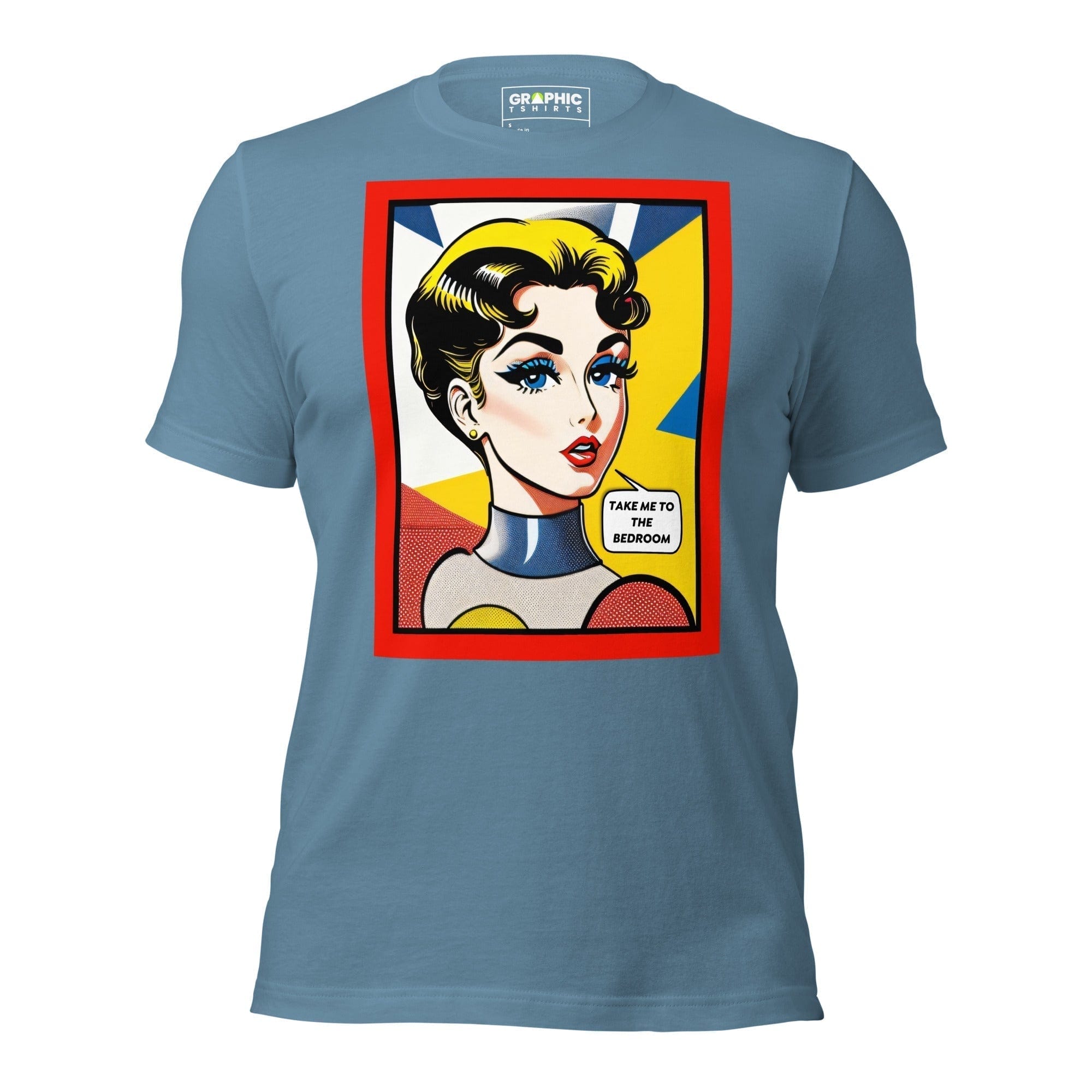 GRAPHIC T-SHIRTS T-Shirt Steel Blue / S Unisex Crew Neck T-Shirt - Vintage American Comic Series v.31