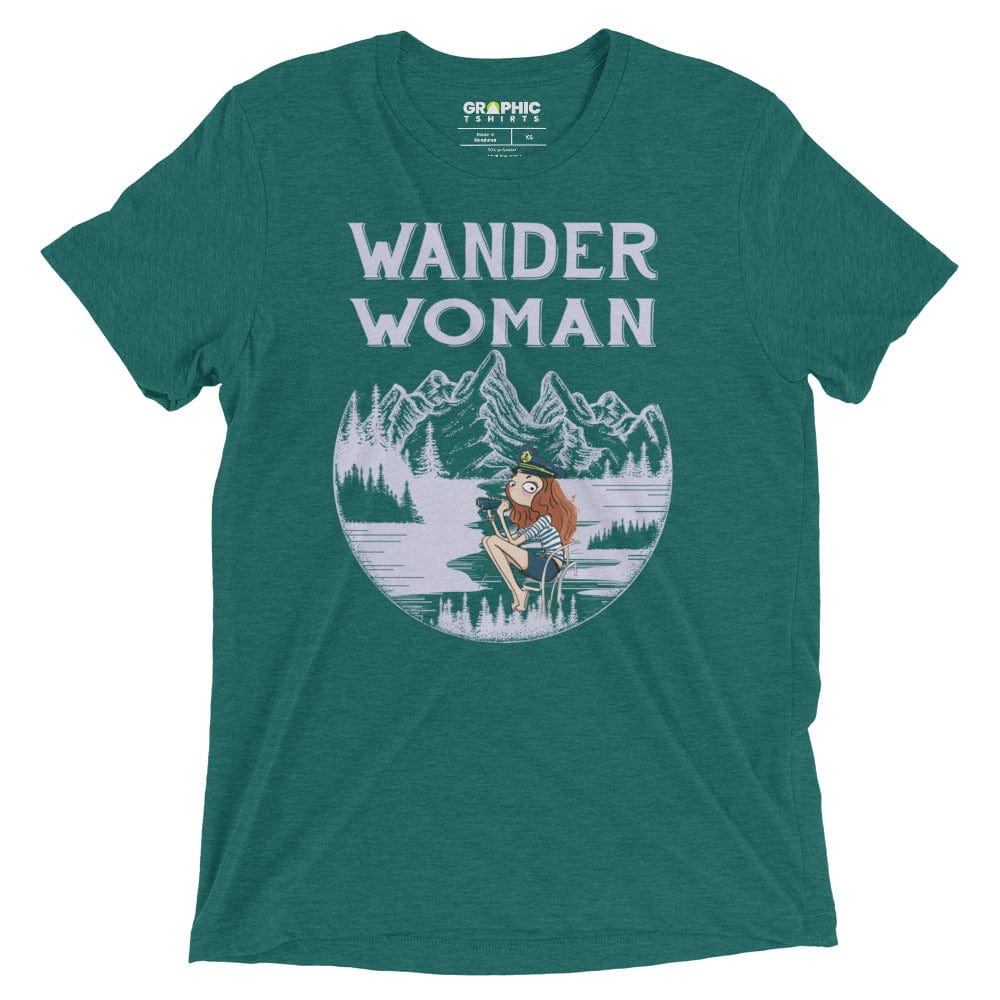 GRAPHIC T-SHIRTS Teal Triblend / XS Women's Tri-Blend T-Shirt - Wander Woman