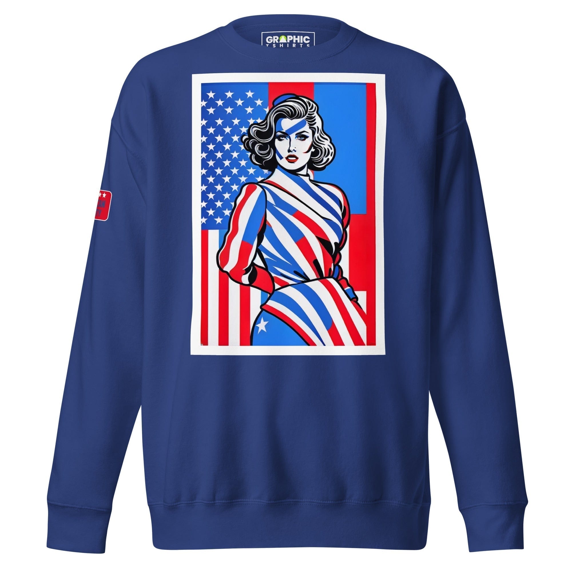 GRAPHIC T-SHIRTS Team Royal / S Unisex Premium Sweatshirt - American Liberty Series v.10