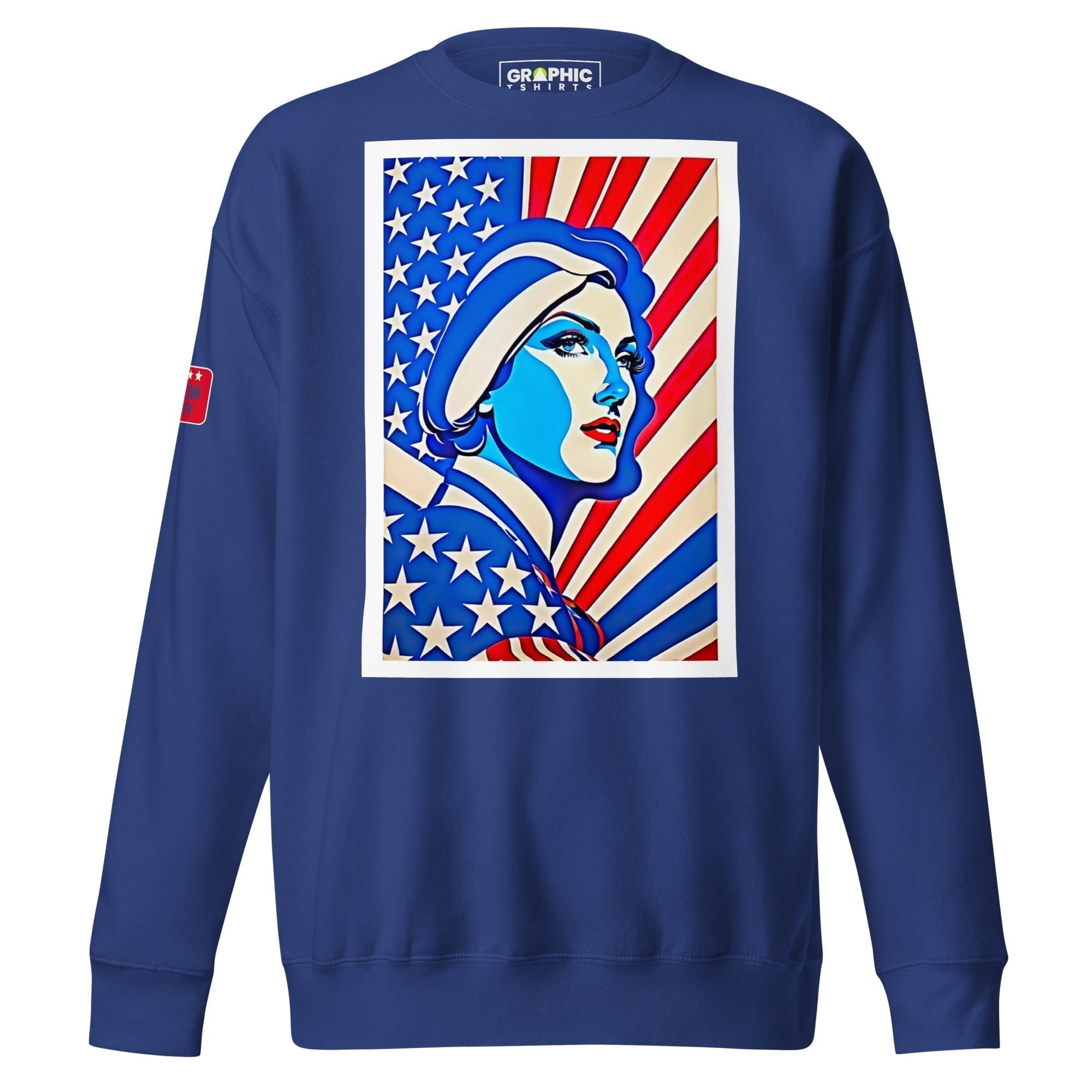 GRAPHIC T-SHIRTS Team Royal / S Unisex Premium Sweatshirt - American Liberty Series v.23