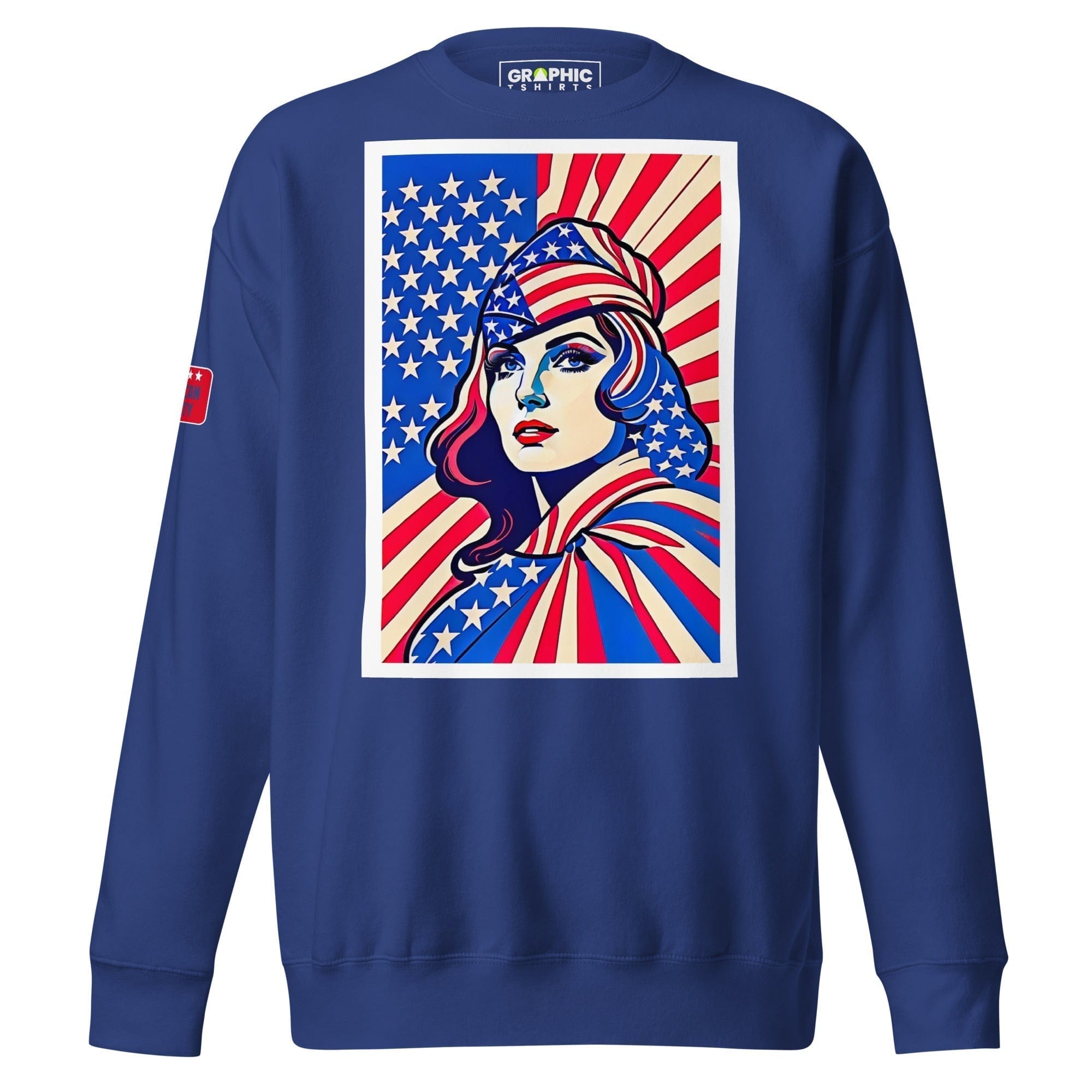 GRAPHIC T-SHIRTS Team Royal / S Unisex Premium Sweatshirt - American Liberty Series v.25