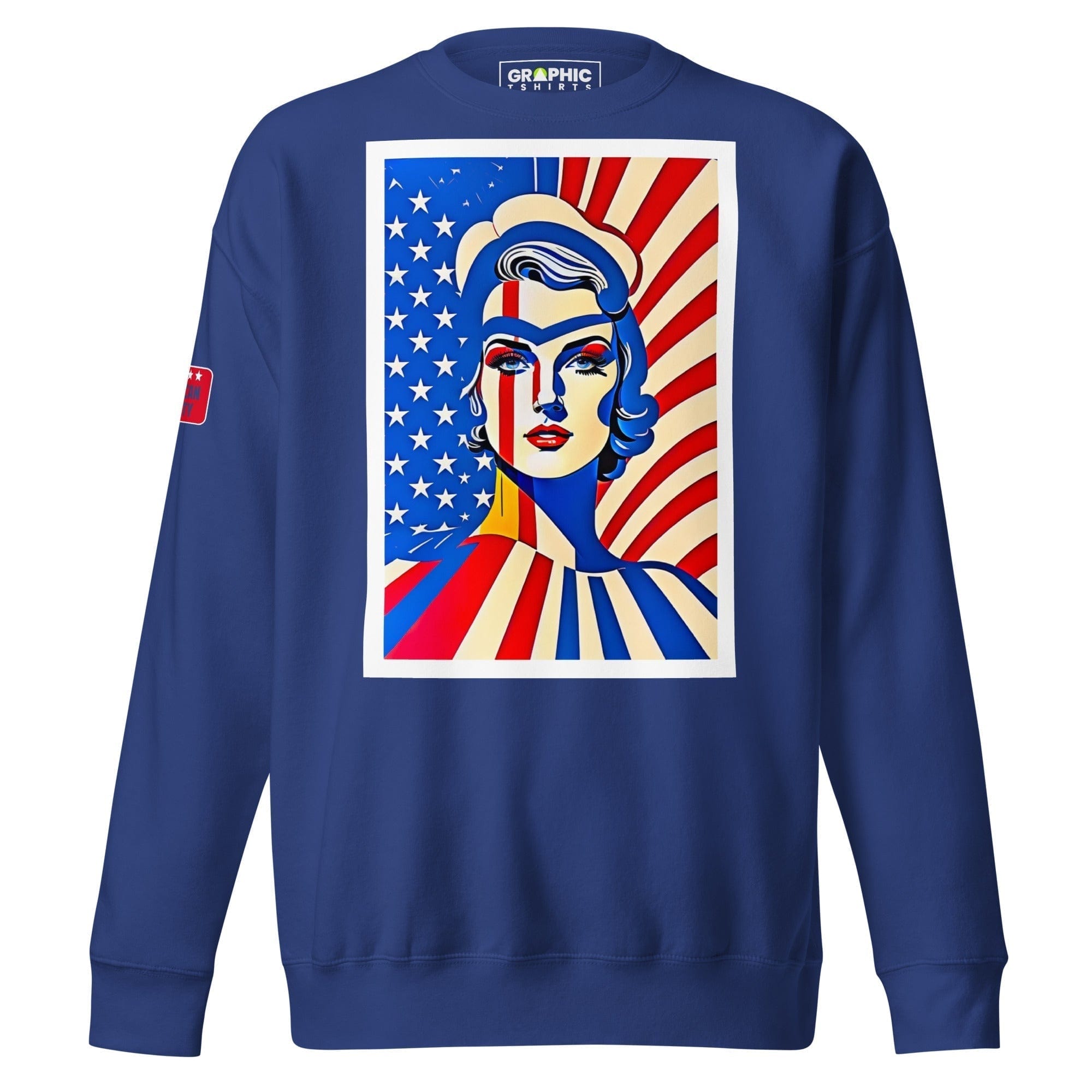 GRAPHIC T-SHIRTS Team Royal / S Unisex Premium Sweatshirt - American Liberty Series v.4