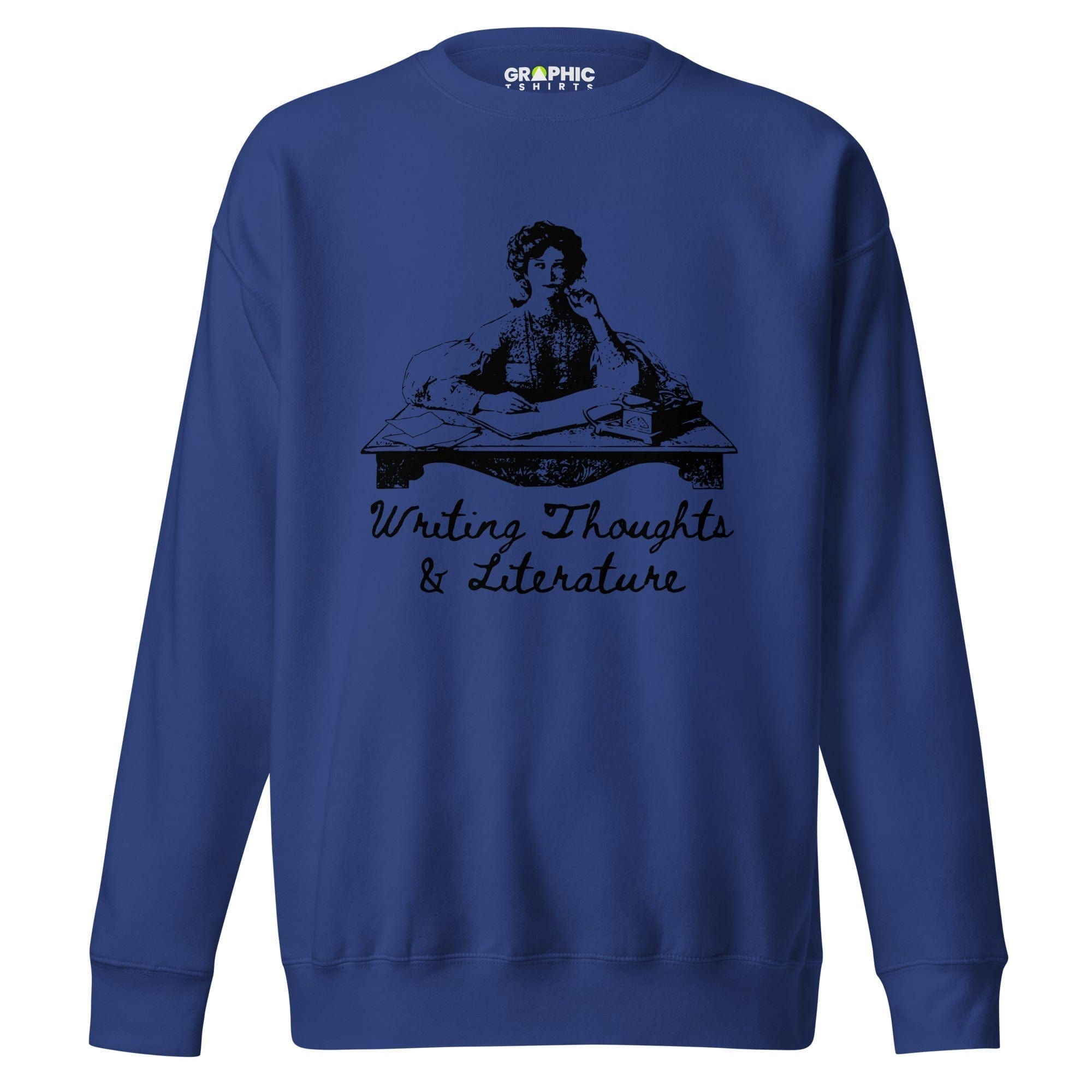 GRAPHIC T-SHIRTS Team Royal / S Unisex Premium Sweatshirt - Cotton Heritage - Writing Thoughts And Literature Vintage