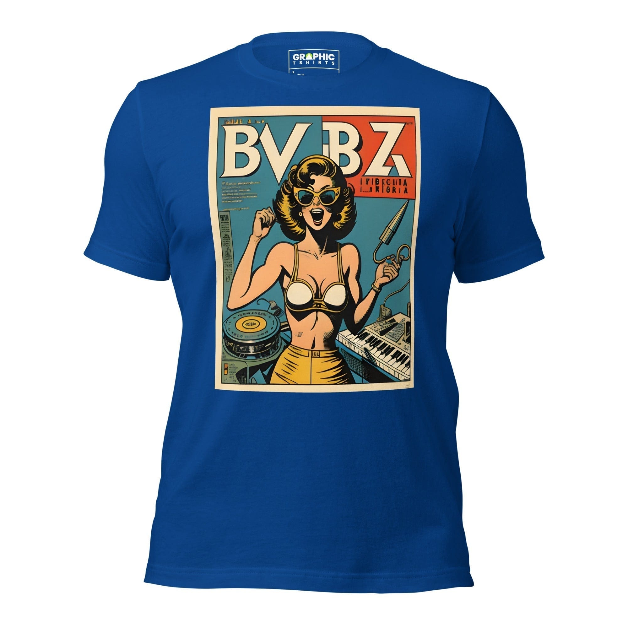 GRAPHIC T-SHIRTS True Royal / S Unisex Crew Neck T-Shirt - Ibiza Night Club Heroes Comic Series v.34