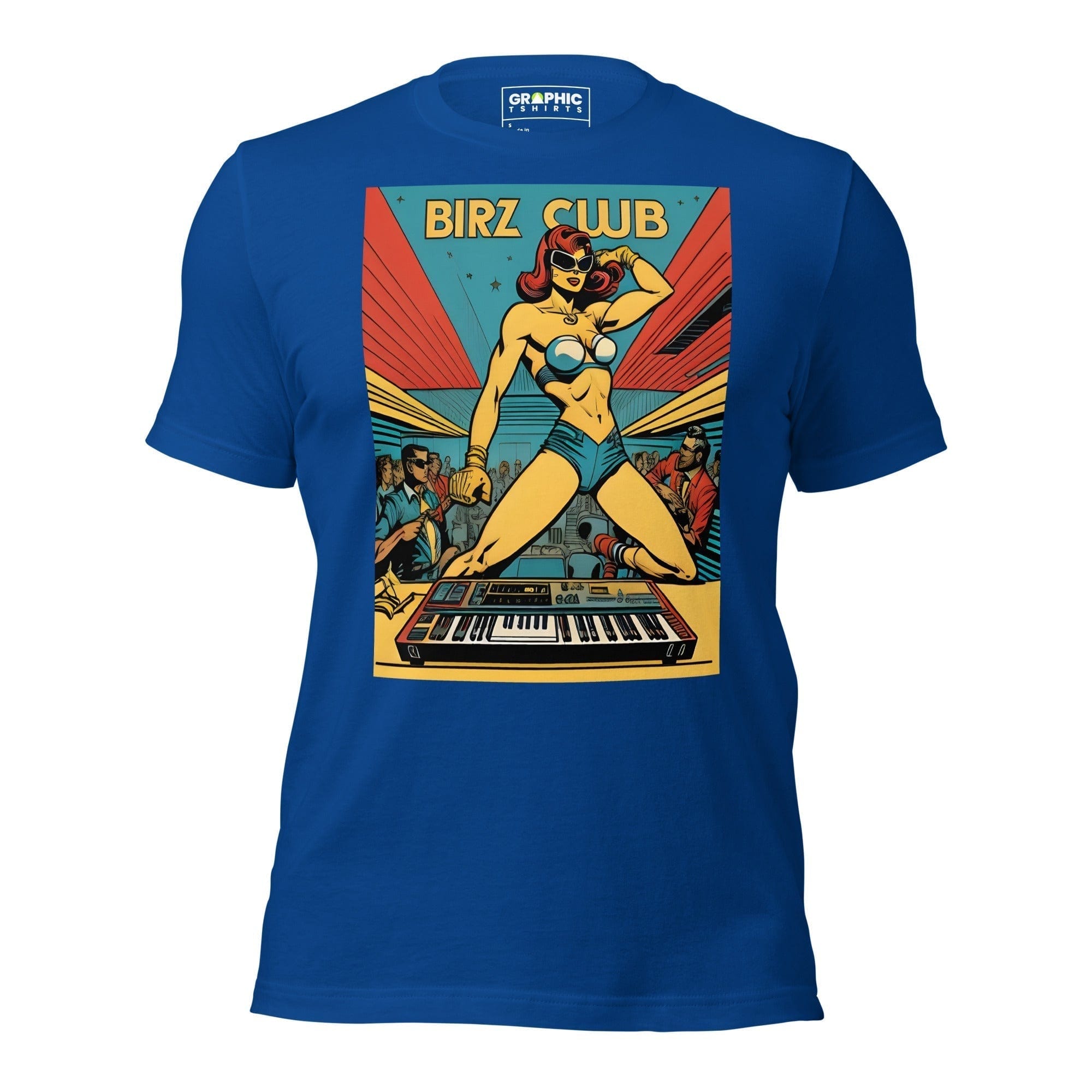 GRAPHIC T-SHIRTS True Royal / S Unisex Crew Neck T-Shirt - Ibiza Night Club Heroes Comic Series v.4