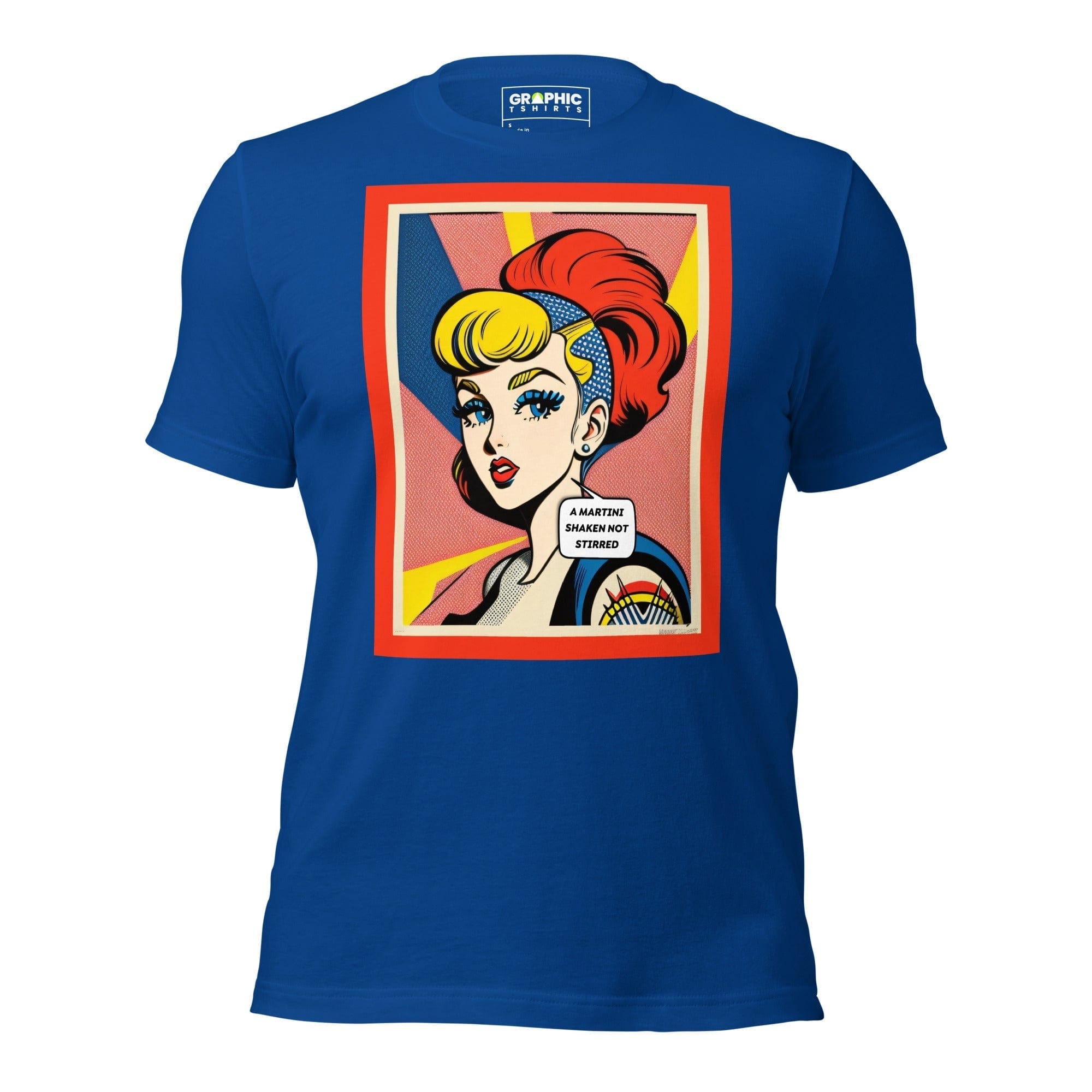 GRAPHIC T-SHIRTS True Royal / S Unisex Crew Neck T-Shirt - Vintage American Comic Series v.42