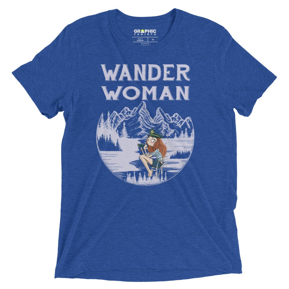 GRAPHIC T-SHIRTS True Royal Triblend / XS Women's Tri-Blend T-Shirt - Wander Woman