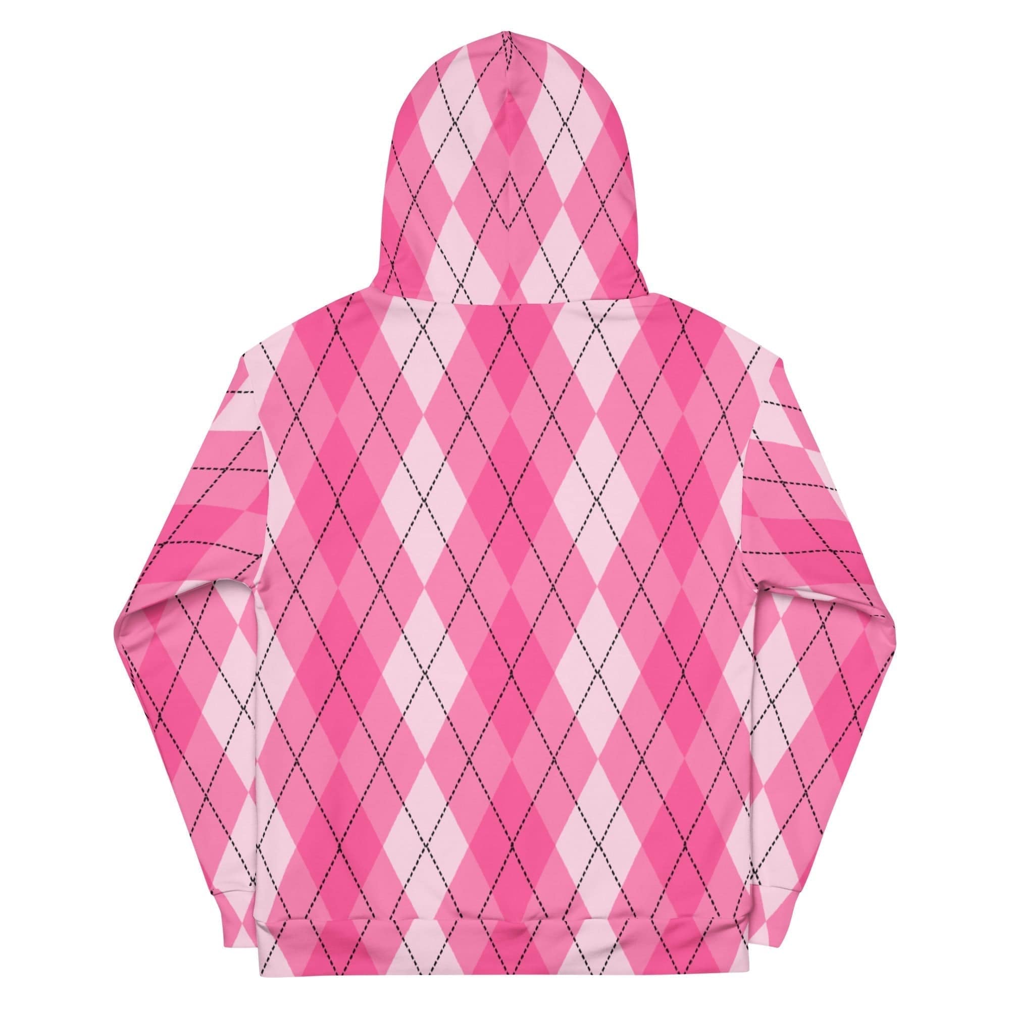 GRAPHIC T-SHIRTS Unisex All-Over Print Hoodie - Pink Argyle