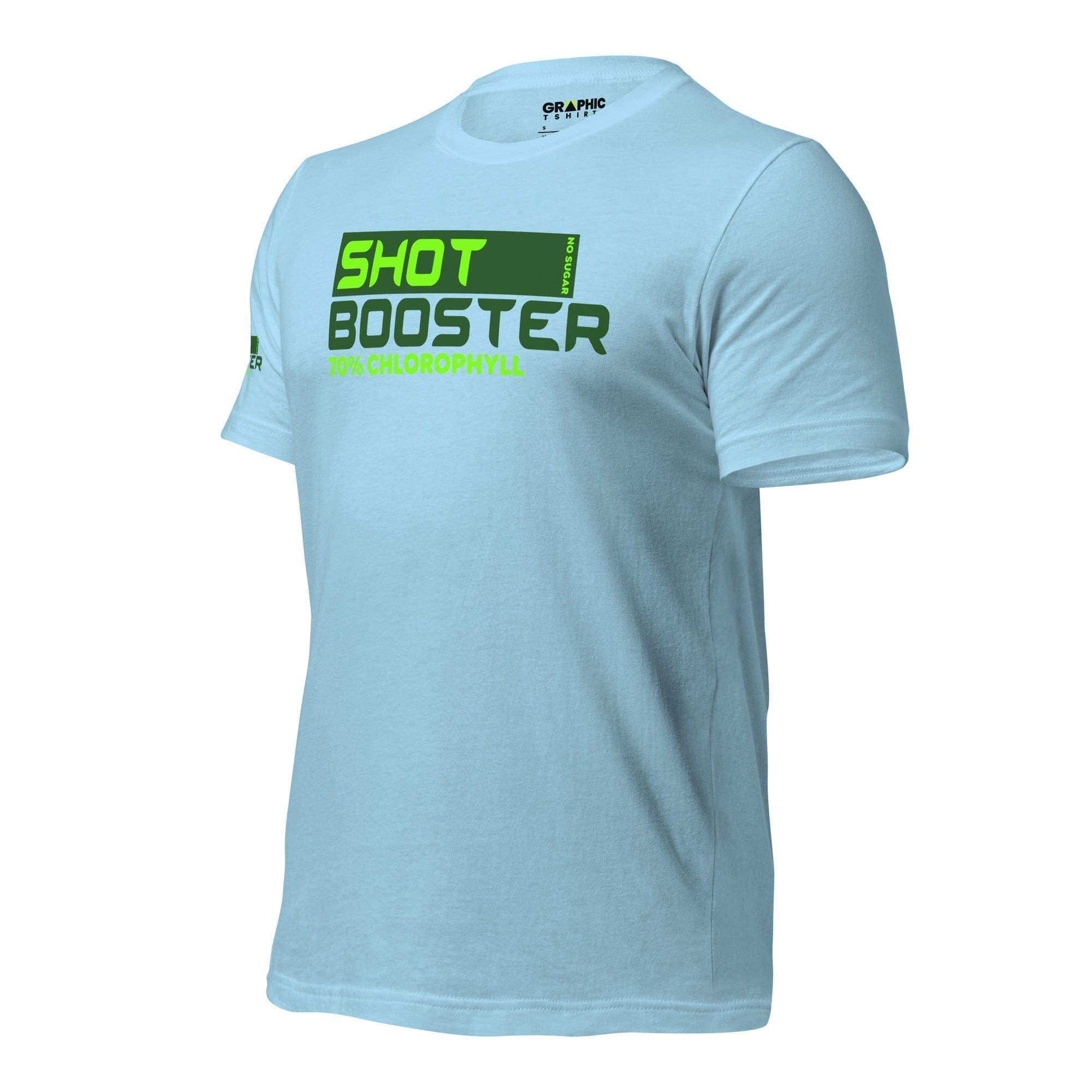 GRAPHIC T-SHIRTS Unisex Crew Neck T-Shirt - Shot Booster 70% Chlorophyll No Sugar