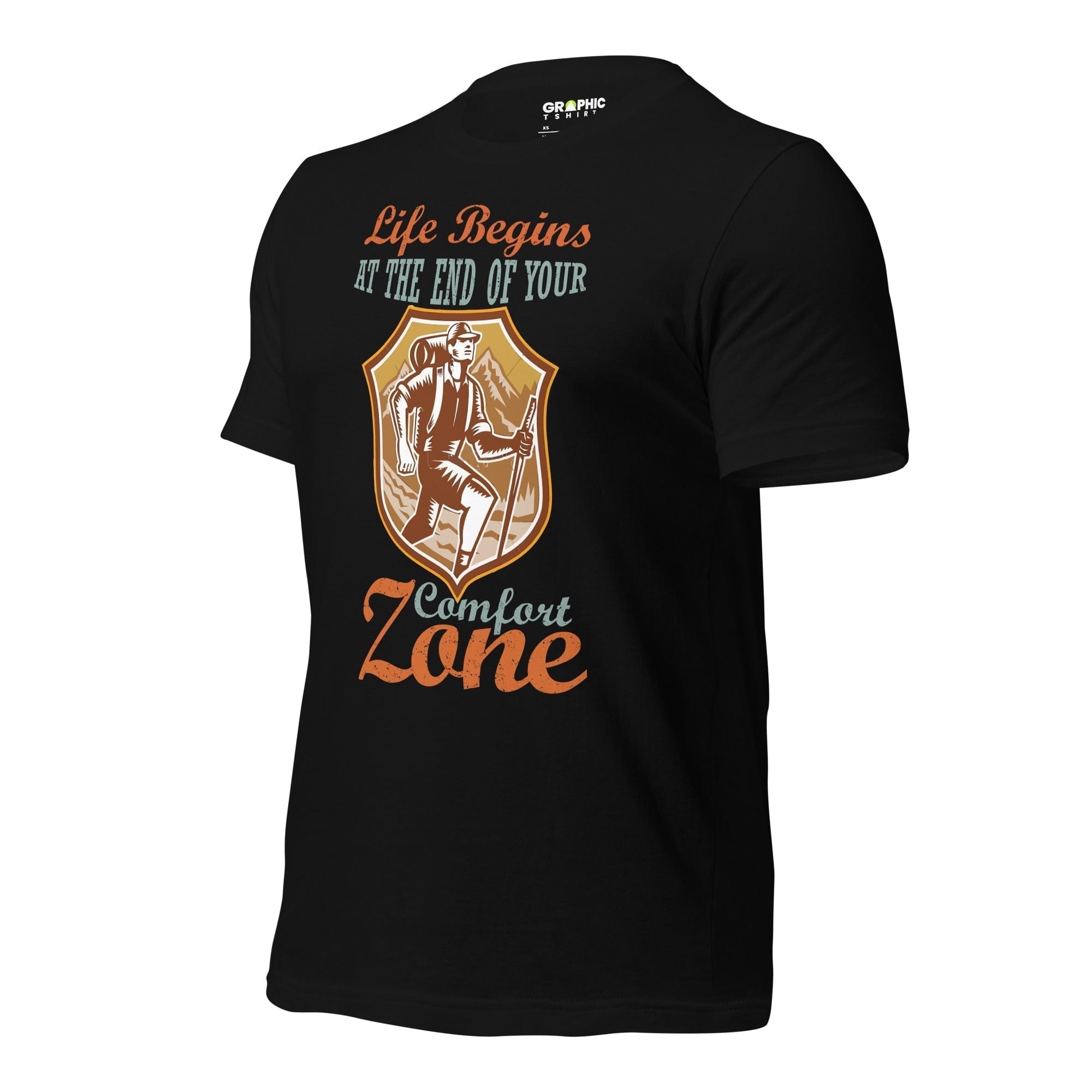 GRAPHIC T-SHIRTS Unisex Staple T-Shirt - Life Begins At The End Of Your Comfort Zone