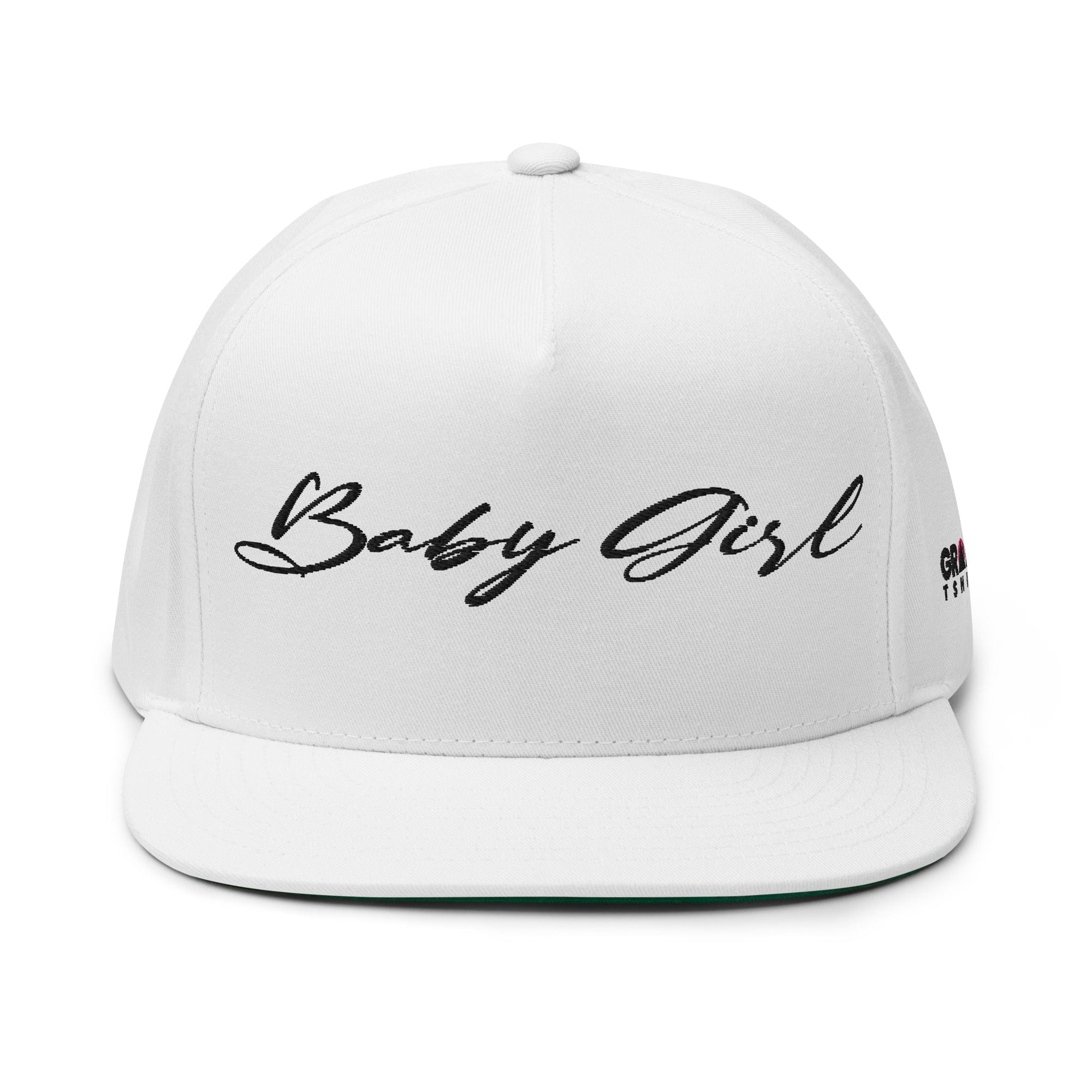 GRAPHIC T-SHIRTS White Flat Bill Cap - Baby Girl