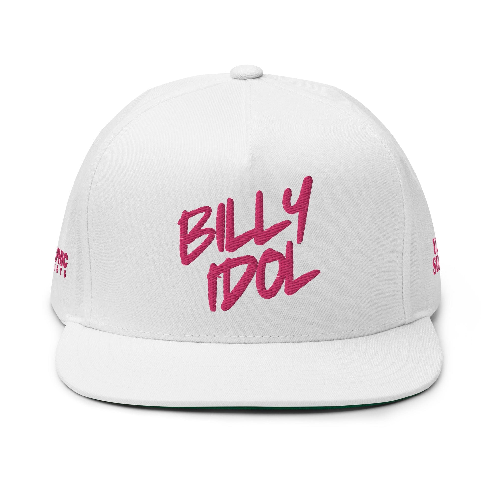 GRAPHIC T-SHIRTS White Flat Bill Cap - BILLY IDOL