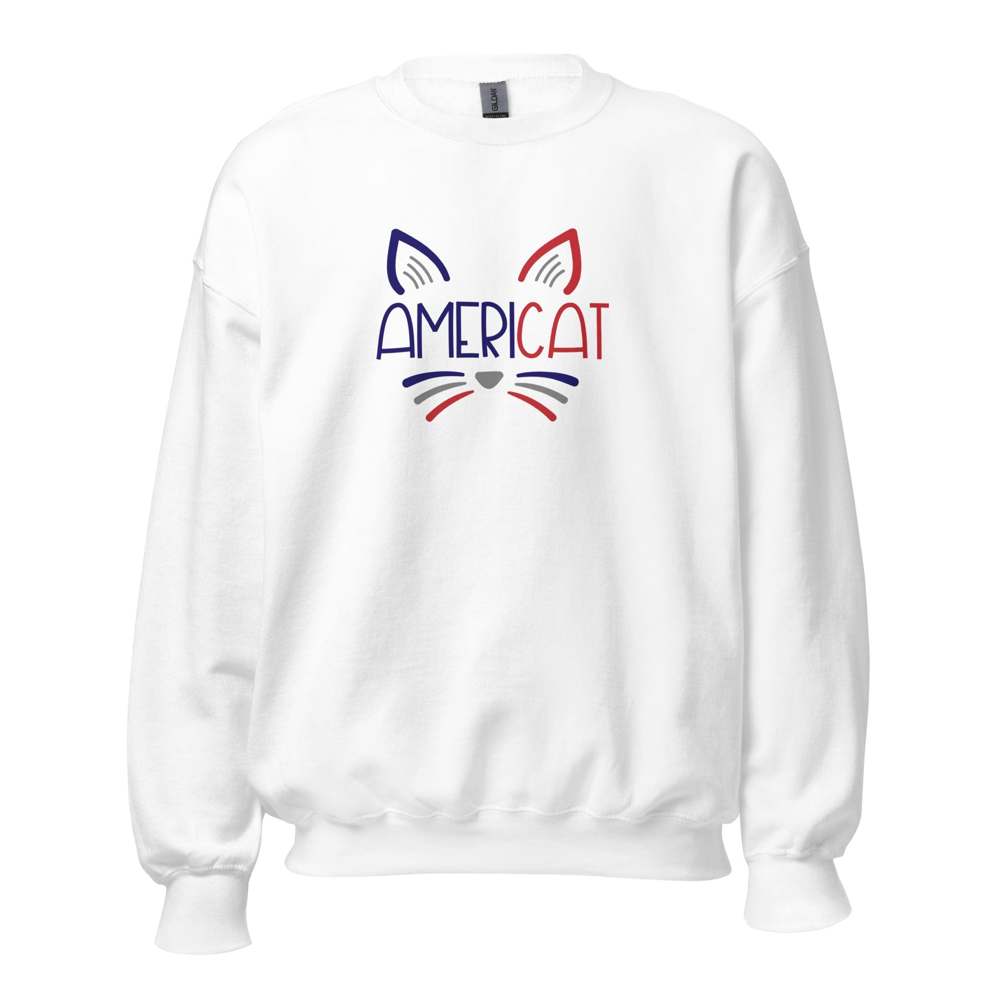 GRAPHIC T-SHIRTS White / S Unisex Crew Neck Sweatshirt - Americat