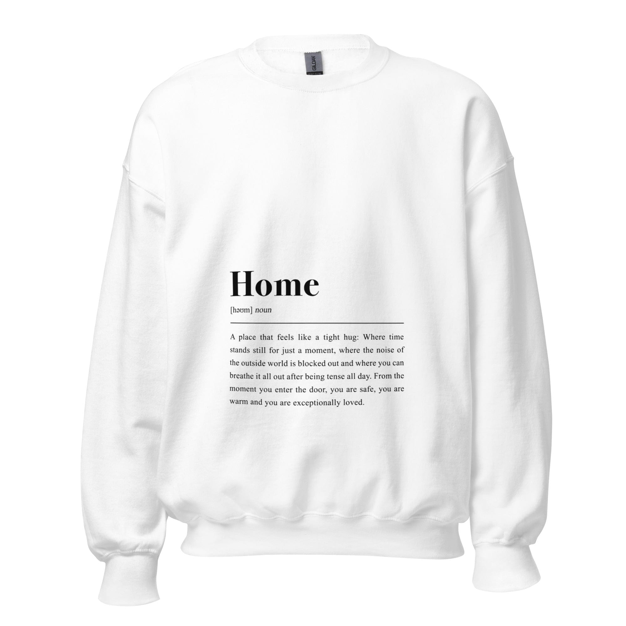 GRAPHIC T-SHIRTS White / S Unisex Crew Neck Sweatshirt - Home