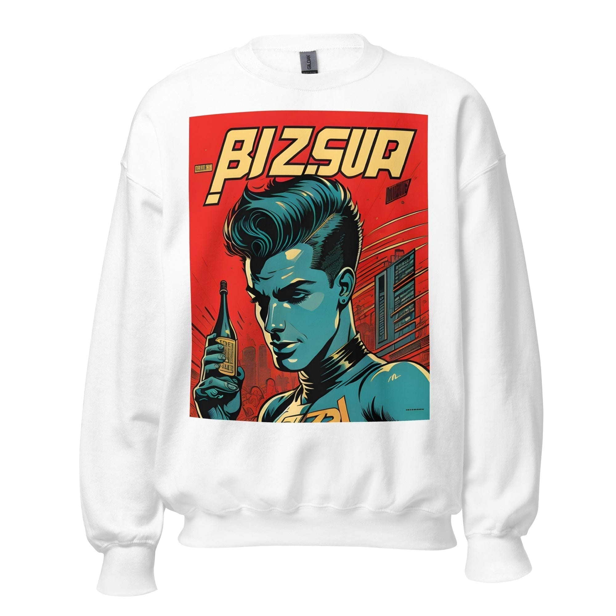 GRAPHIC T-SHIRTS White / S Unisex Crew Neck Sweatshirt - Ibiza Night Club Heroes Comic Series v.1