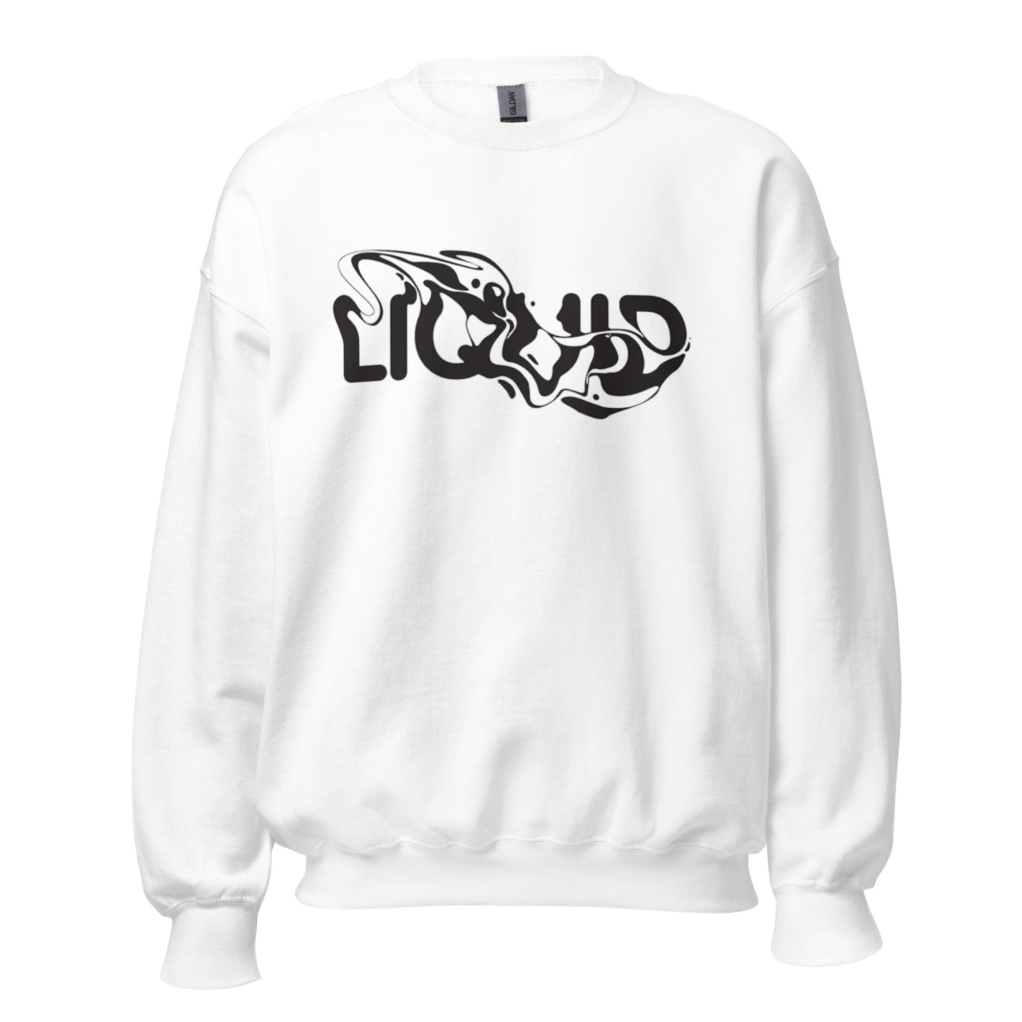 GRAPHIC T-SHIRTS White / S Unisex Crew Neck Sweatshirt - Liquid