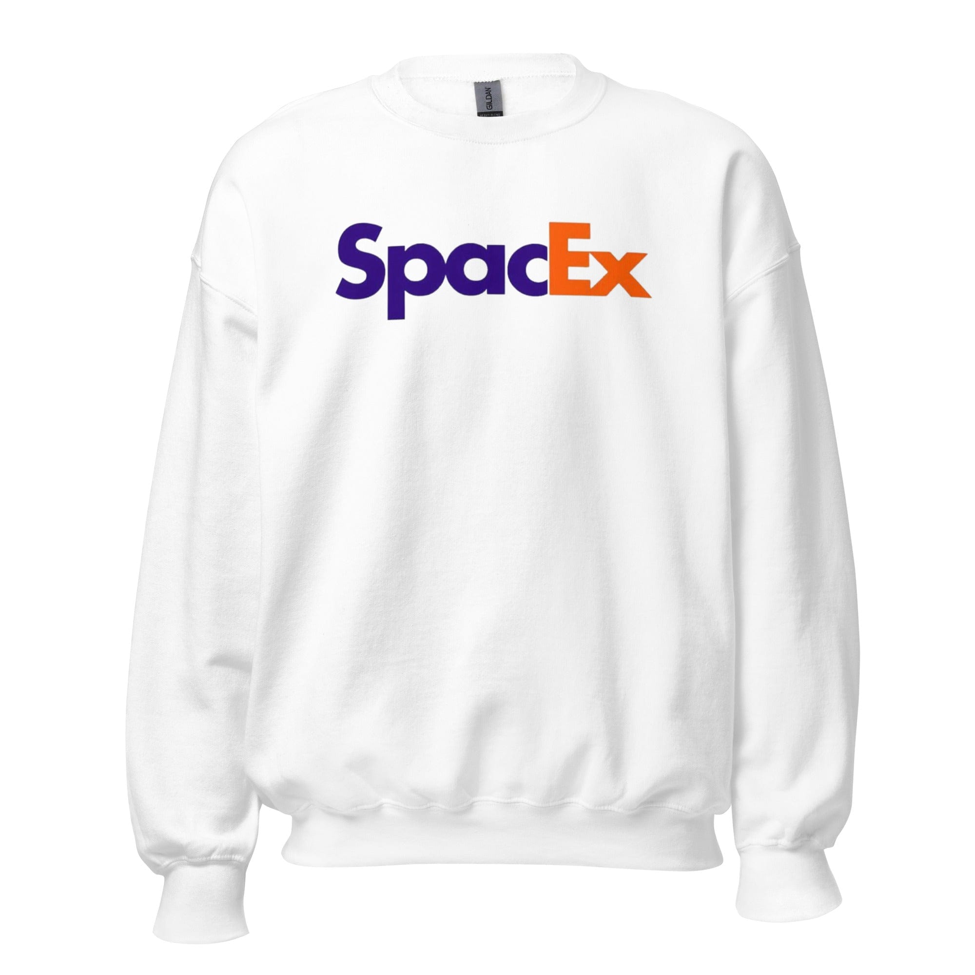 GRAPHIC T-SHIRTS White / S Unisex Crew Neck Sweatshirt - SpaceX