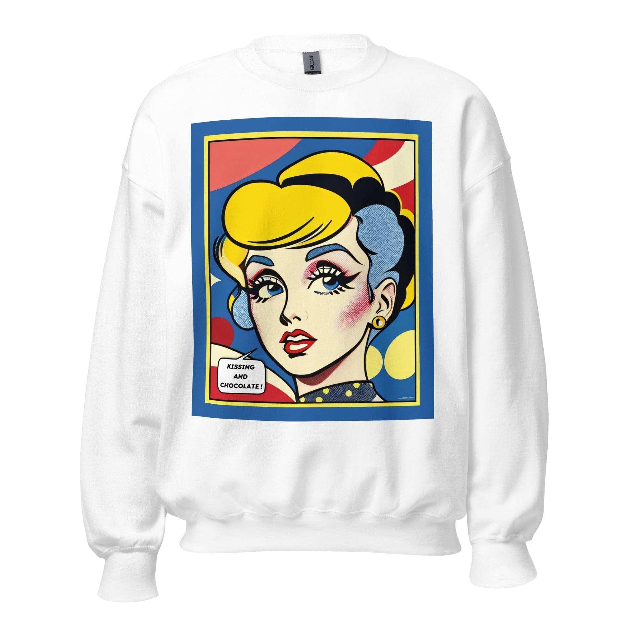 GRAPHIC T-SHIRTS White / S Unisex Crew Neck Sweatshirt - Vintage American Comic Series v.20