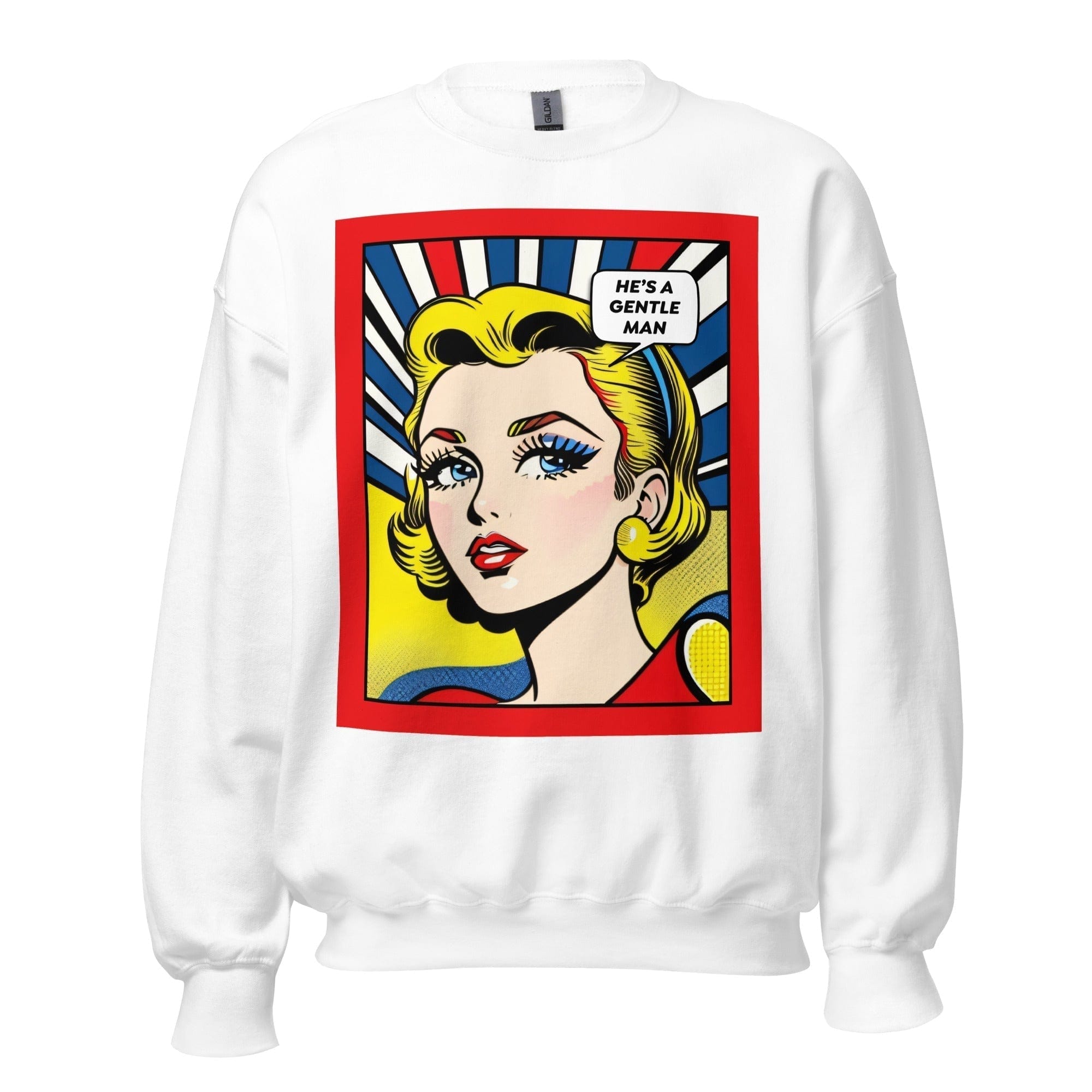 GRAPHIC T-SHIRTS White / S Unisex Crew Neck Sweatshirt - Vintage American Comic Series v.29