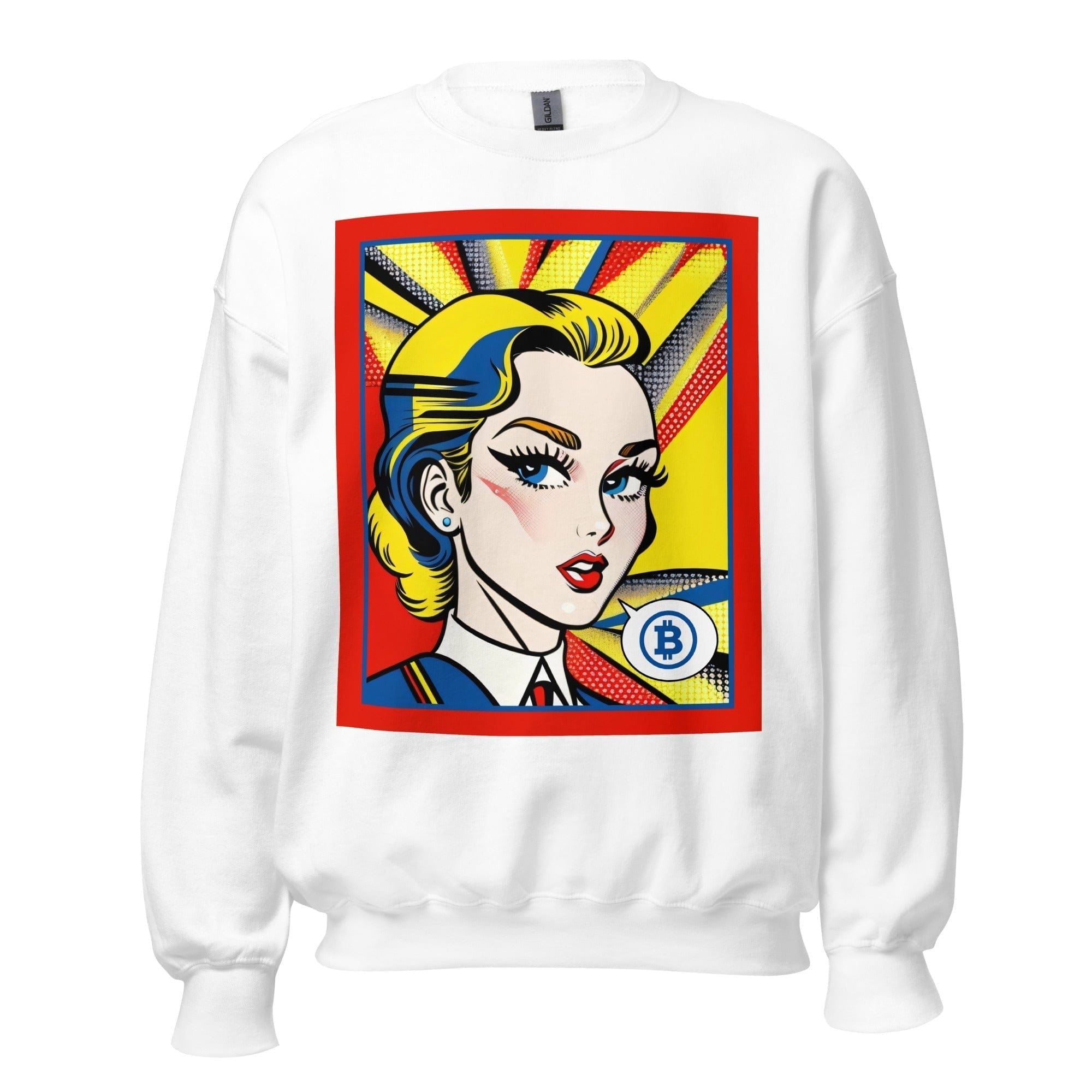 GRAPHIC T-SHIRTS White / S Unisex Crew Neck Sweatshirt - Vintage American Comic Series v.44