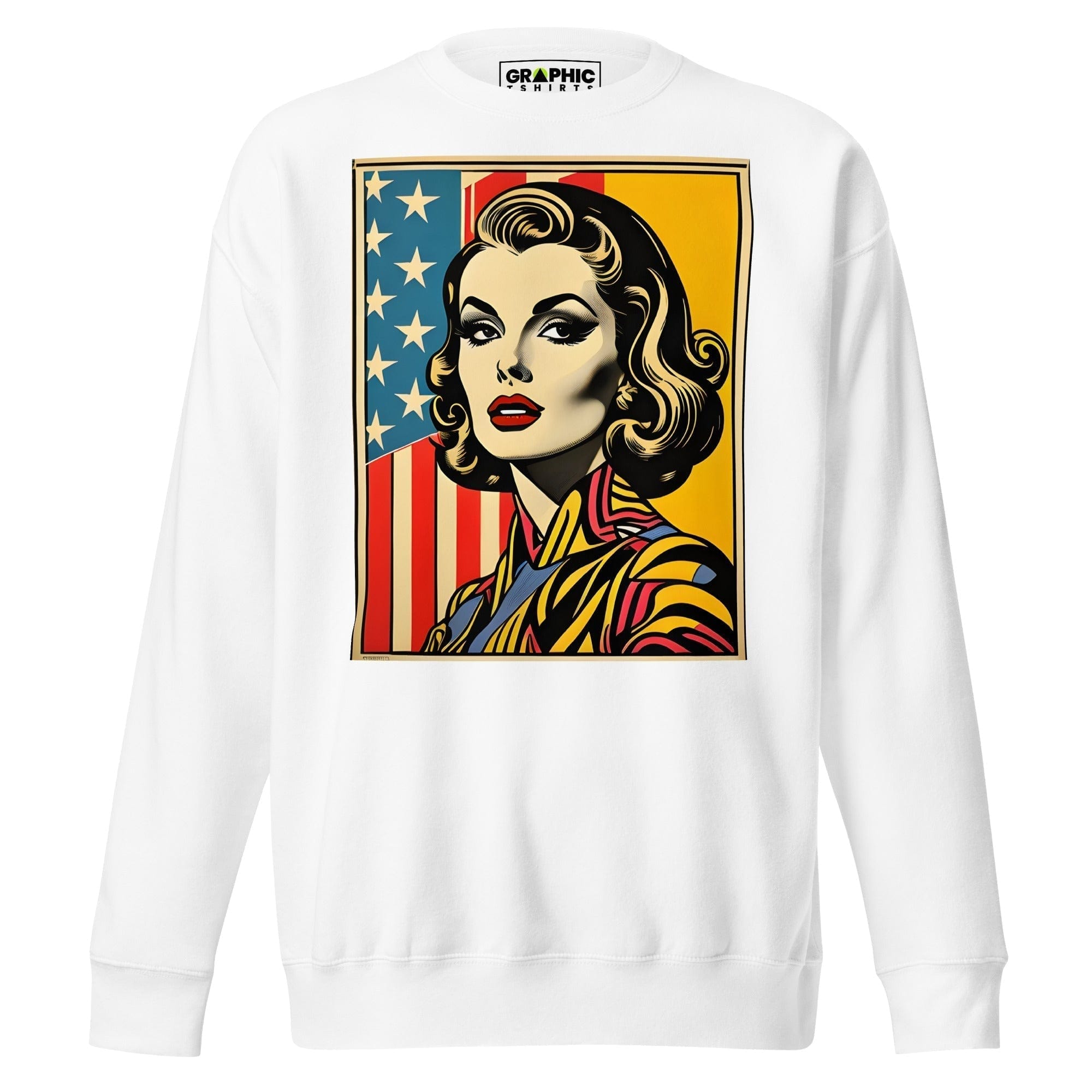 GRAPHIC T-SHIRTS White / S Unisex Crew Neck T-Shirt - Americana Series v.7