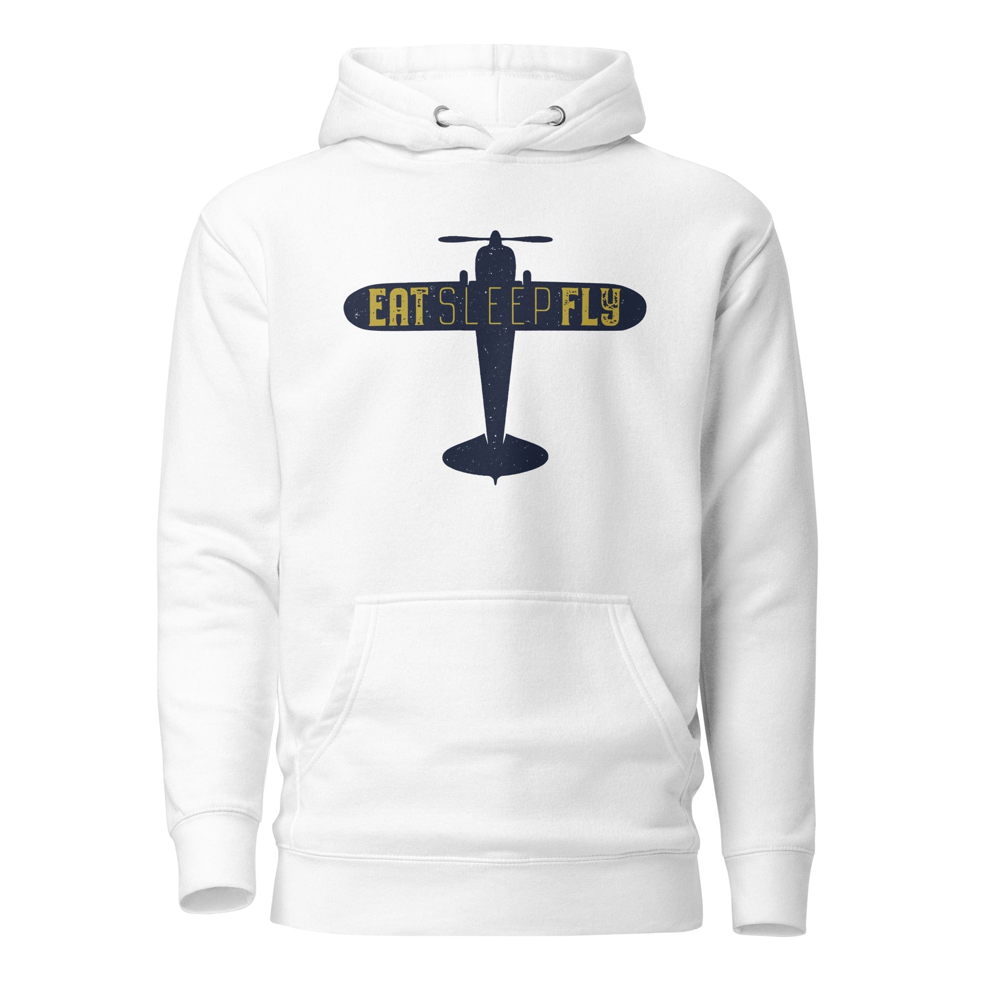 GRAPHIC T-SHIRTS White / S Unisex Premium Hoodie - Cotton Heritage - Eat Sleep Fly