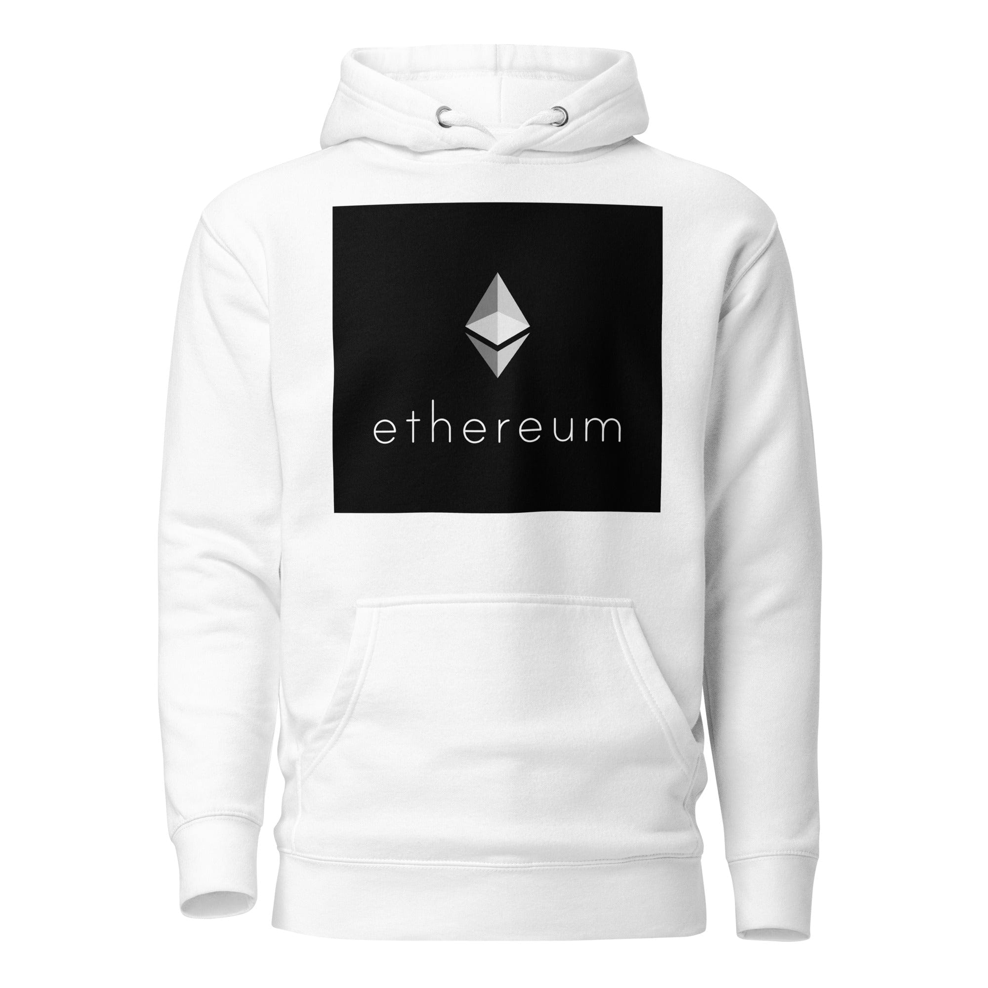 GRAPHIC T-SHIRTS White / S Unisex Premium Hoodie - Cotton Heritage - Ethereum Cryptocurrency Logo