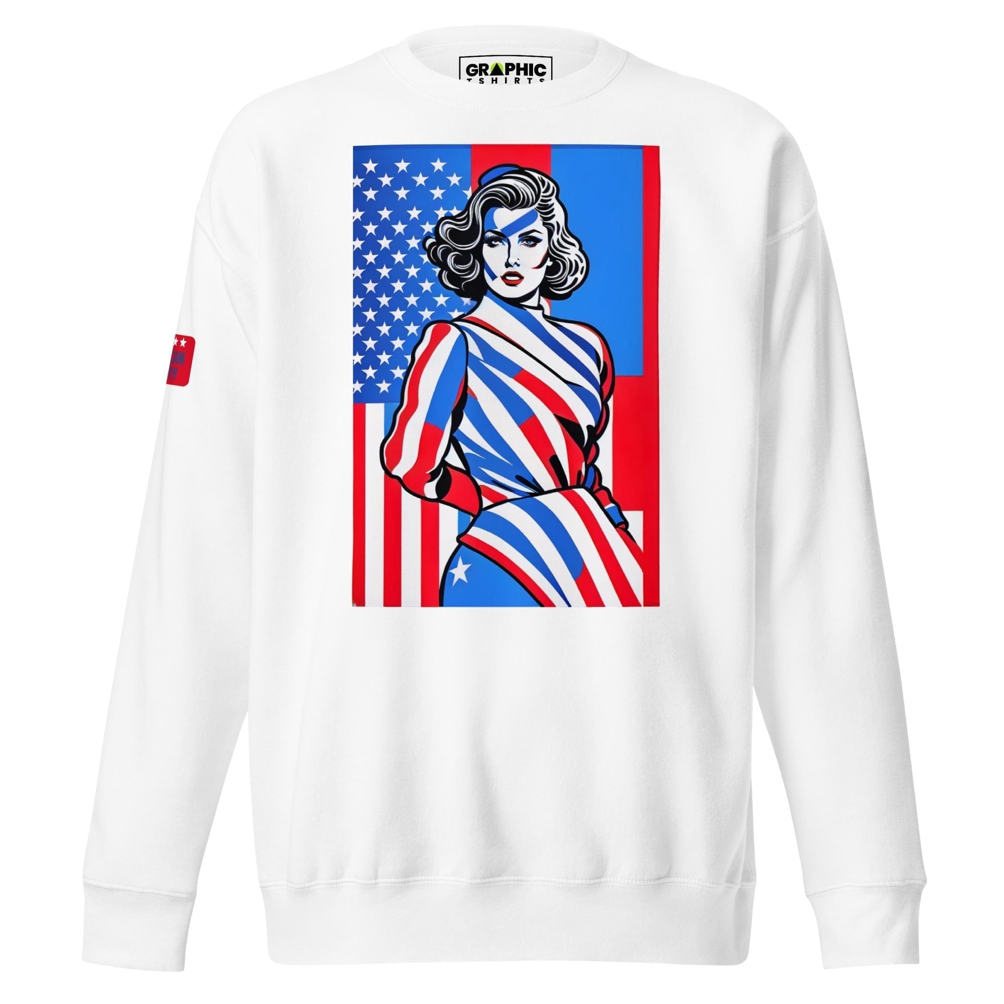 GRAPHIC T-SHIRTS White / S Unisex Premium Sweatshirt - American Liberty Series v.10