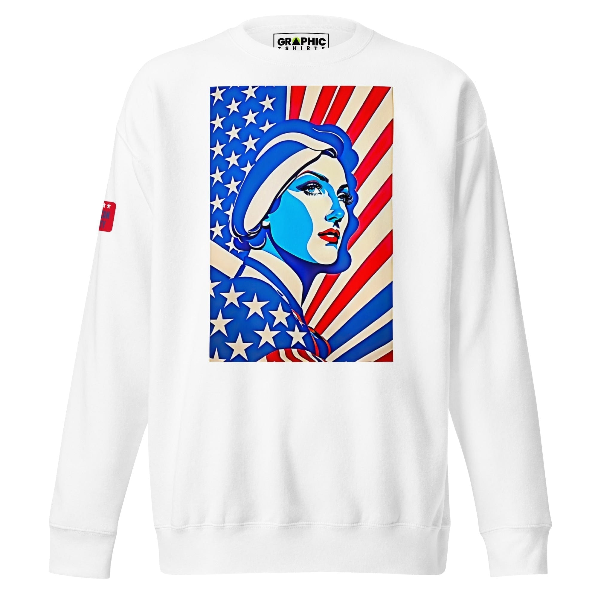 GRAPHIC T-SHIRTS White / S Unisex Premium Sweatshirt - American Liberty Series v.23