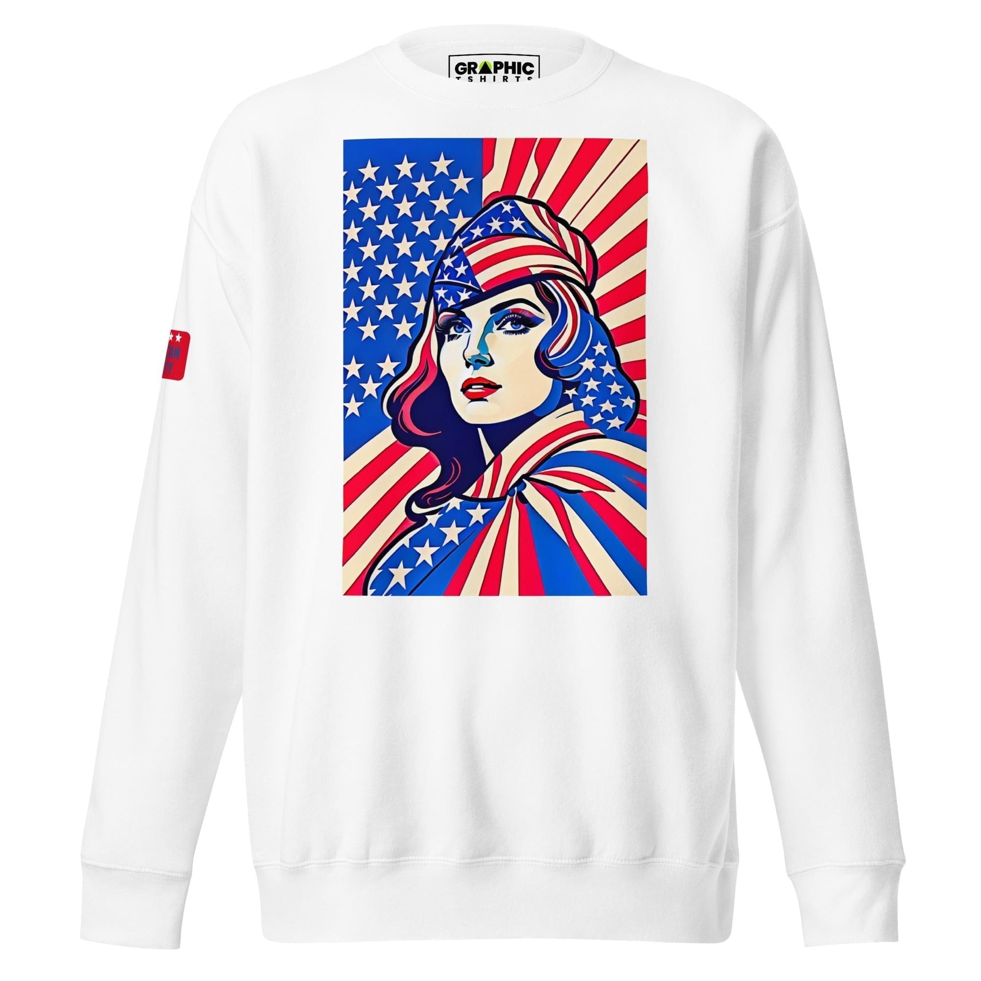 GRAPHIC T-SHIRTS White / S Unisex Premium Sweatshirt - American Liberty Series v.25