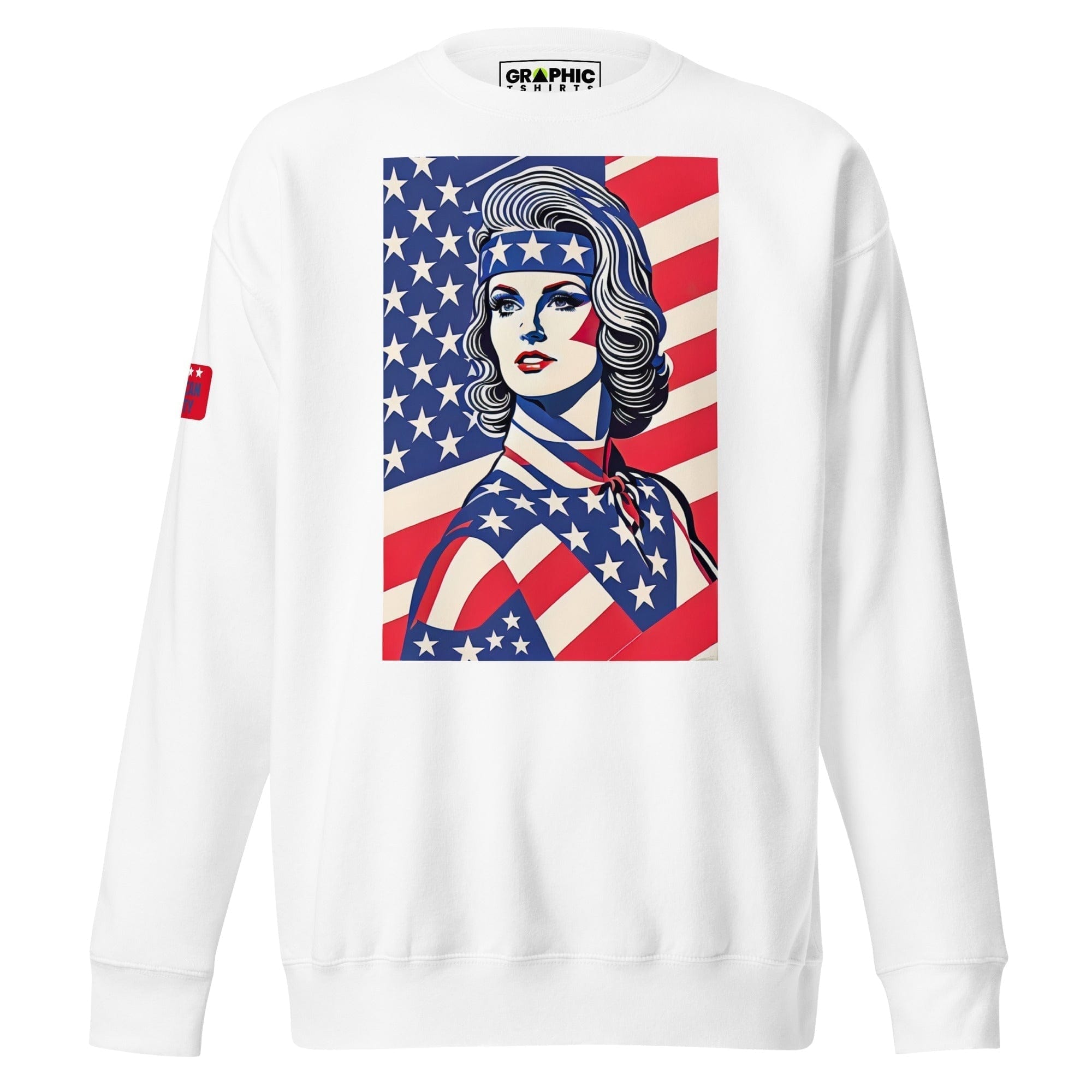 GRAPHIC T-SHIRTS White / S Unisex Premium Sweatshirt - American Liberty Series v.32