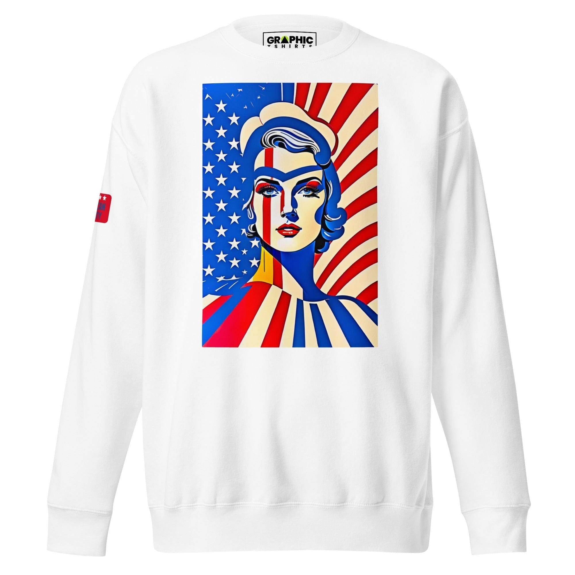 GRAPHIC T-SHIRTS White / S Unisex Premium Sweatshirt - American Liberty Series v.4