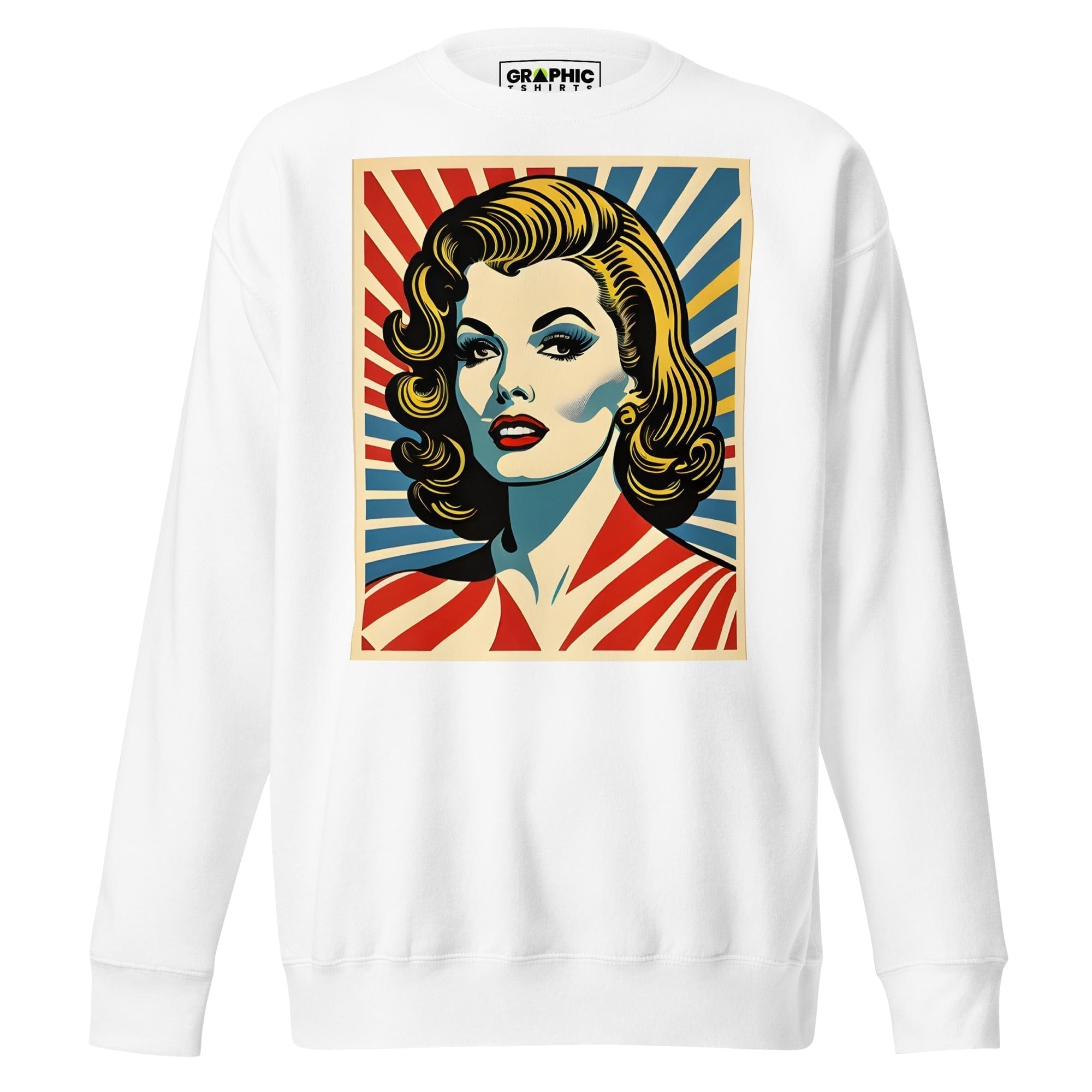 GRAPHIC T-SHIRTS White / S Unisex Premium Sweatshirt - Americana Series v.12