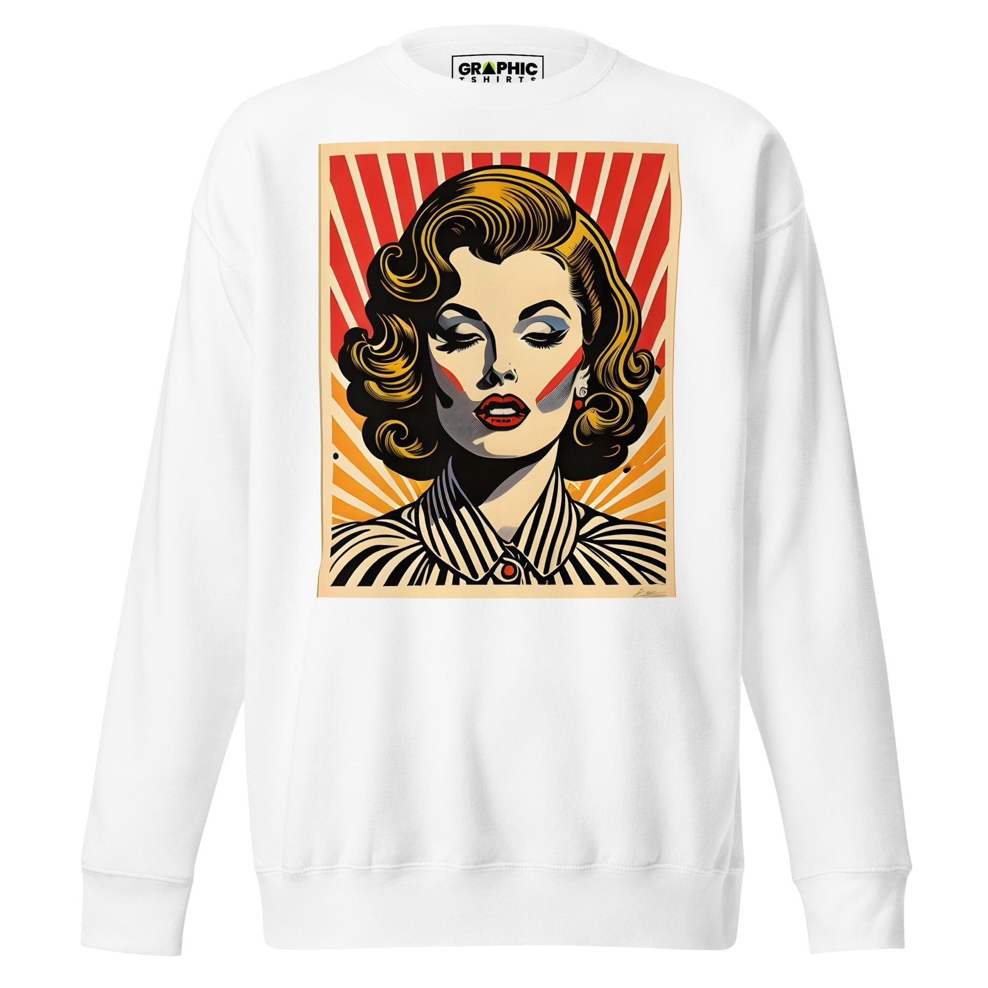 GRAPHIC T-SHIRTS White / S Unisex Premium Sweatshirt - Americana Series v.24