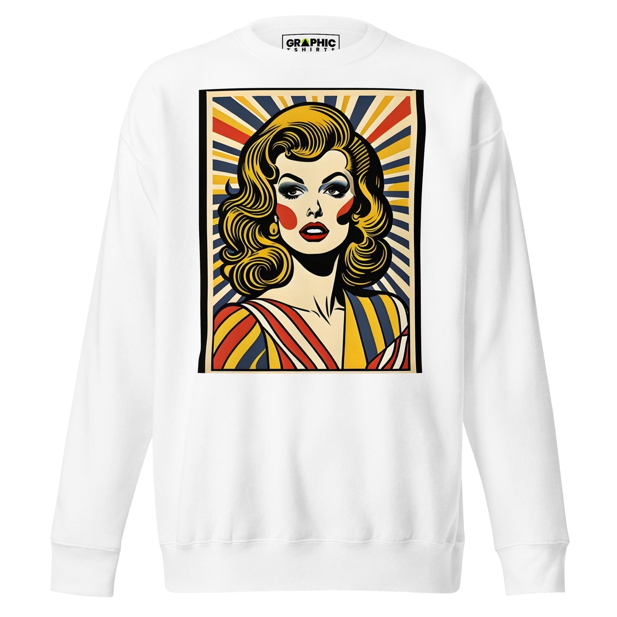 GRAPHIC T-SHIRTS White / S Unisex Premium Sweatshirt - Americana Series v.31