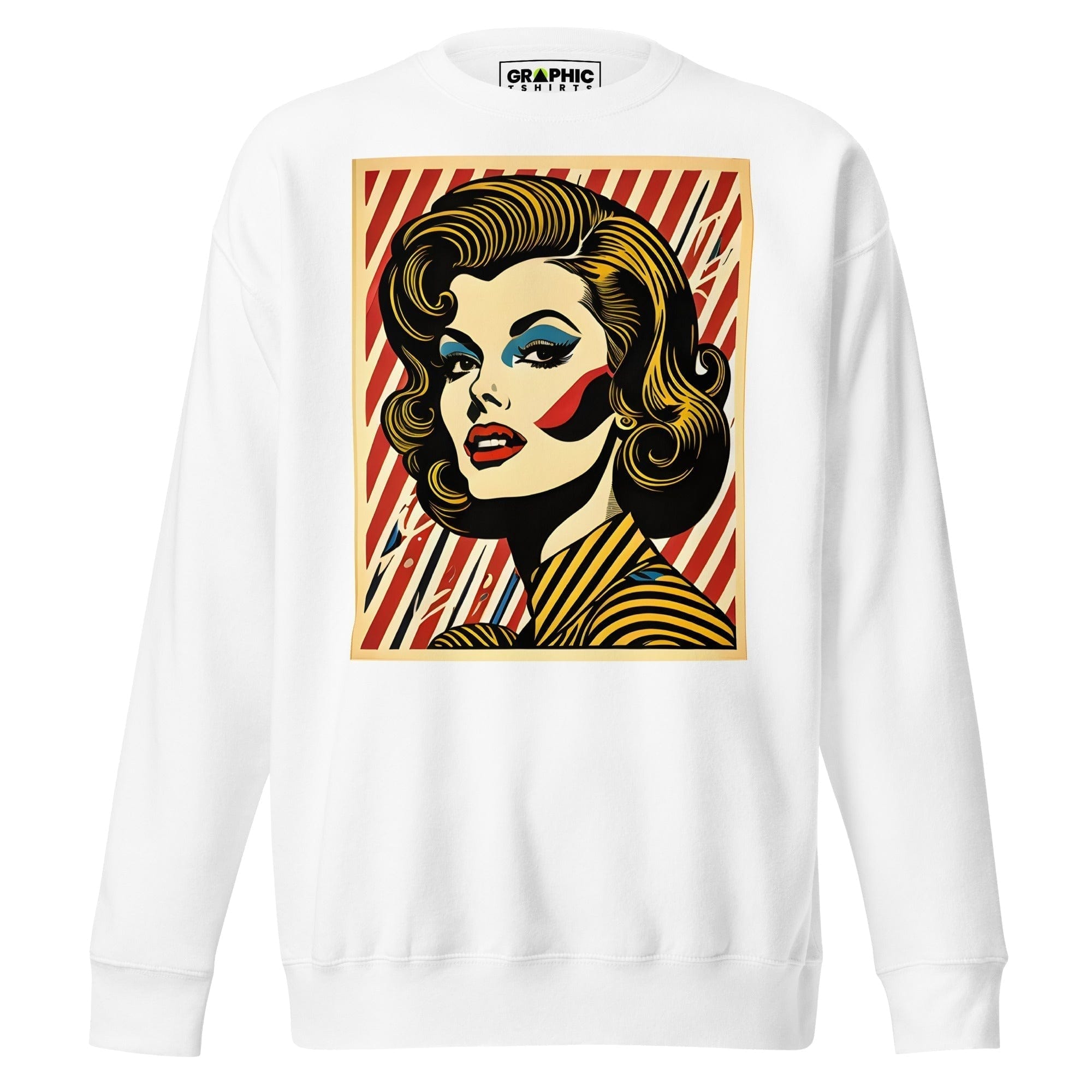 GRAPHIC T-SHIRTS White / S Unisex Premium Sweatshirt - Americana Series v.32