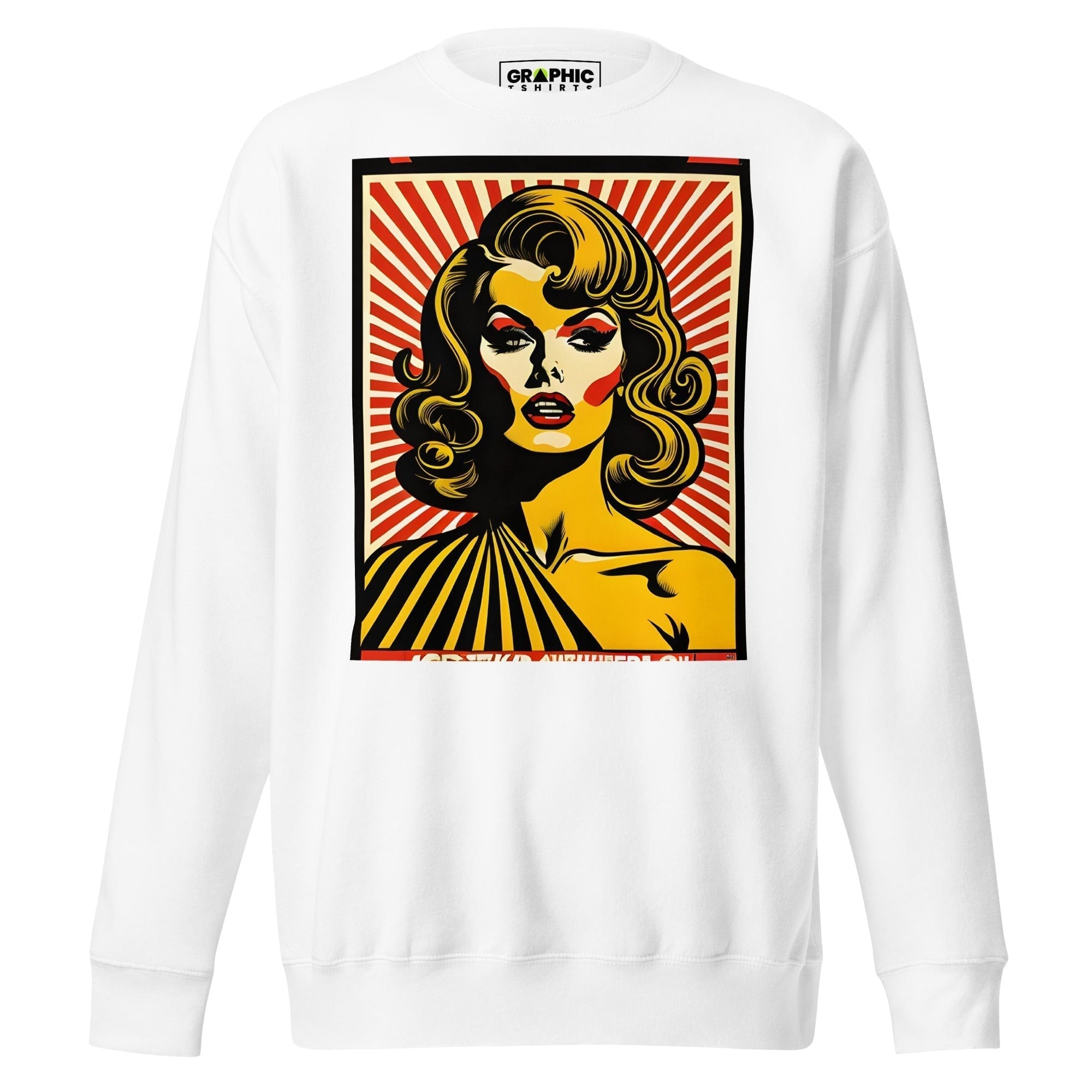 GRAPHIC T-SHIRTS White / S Unisex Premium Sweatshirt - Americana Series v.33