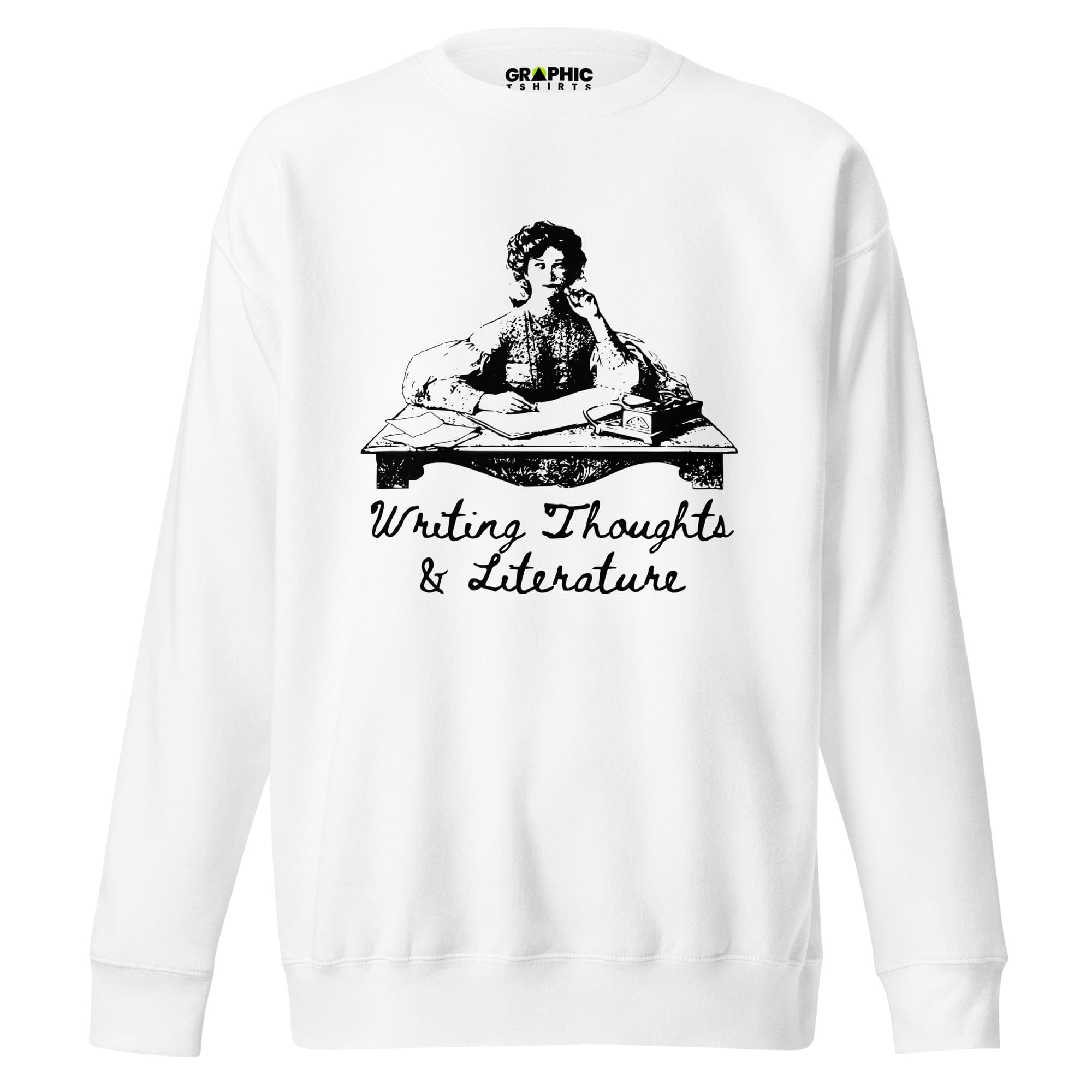 GRAPHIC T-SHIRTS White / S Unisex Premium Sweatshirt - Cotton Heritage - Writing Thoughts And Literature Vintage