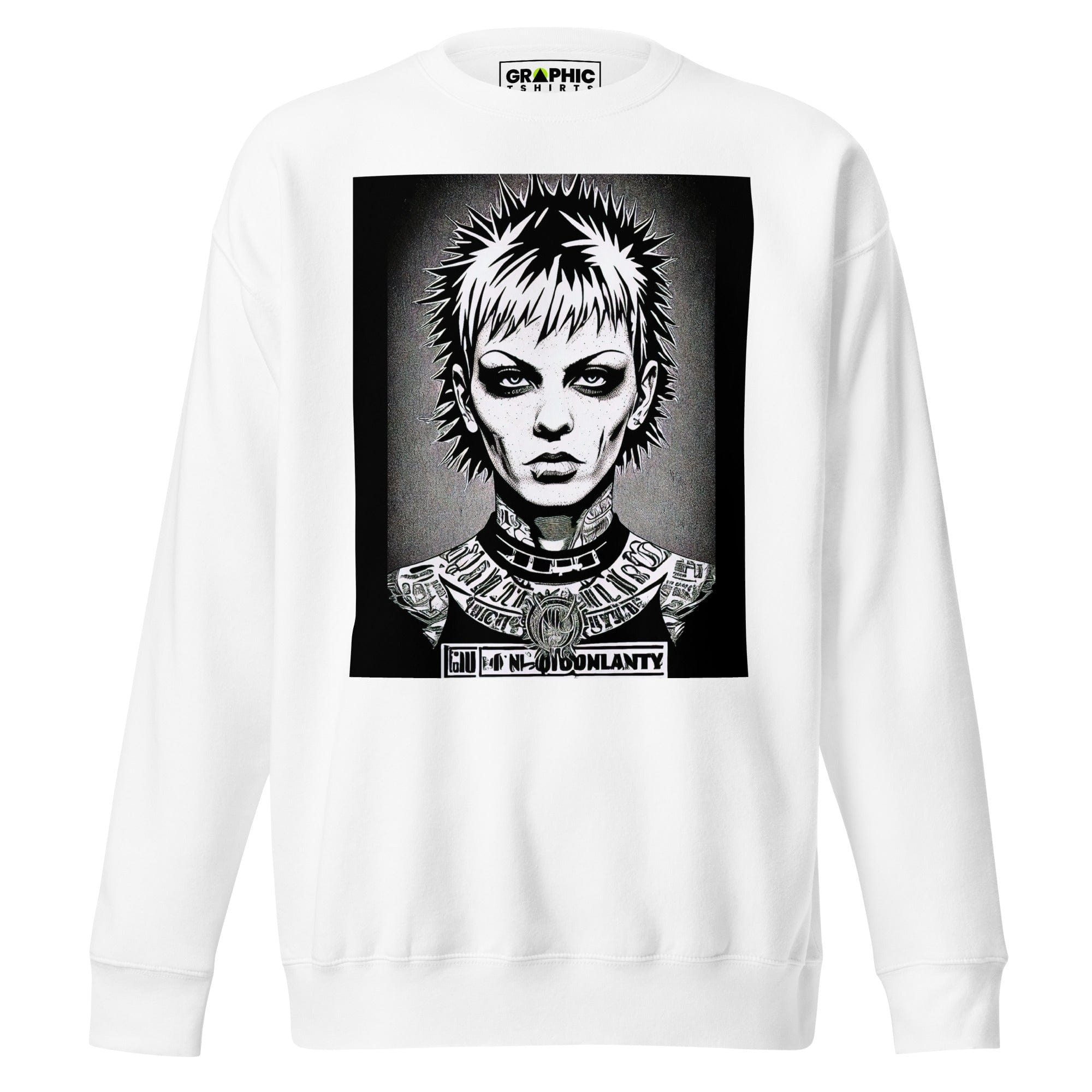 GRAPHIC T-SHIRTS White / S Unisex Premium Sweatshirt - Femme Fatale Punk Rock