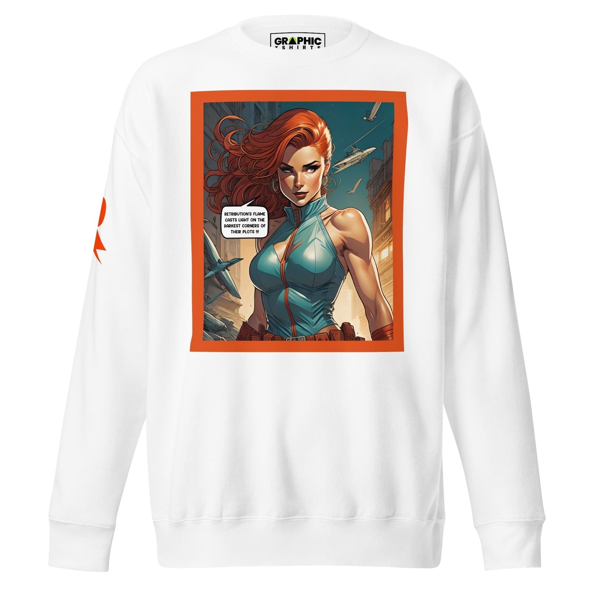 GRAPHIC T-SHIRTS White / S Unisex Premium Sweatshirt - Retribution: Heroes Unleashed v.2