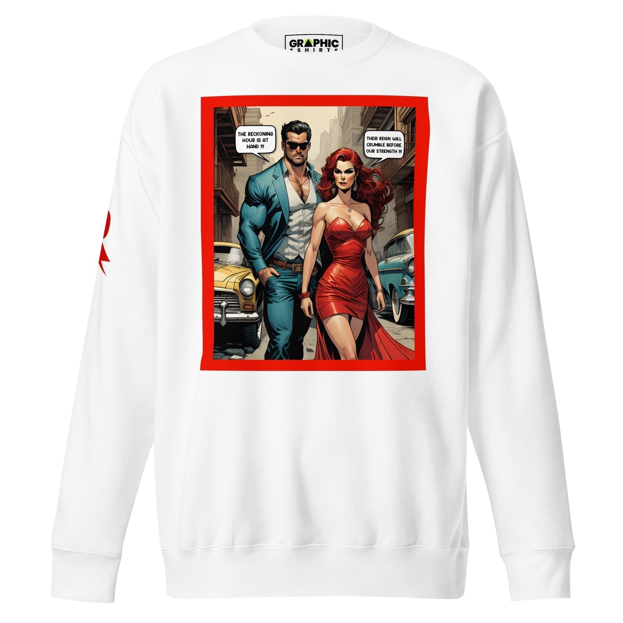 GRAPHIC T-SHIRTS White / S Unisex Premium Sweatshirt - Retribution: Heroes Unleashed v.30